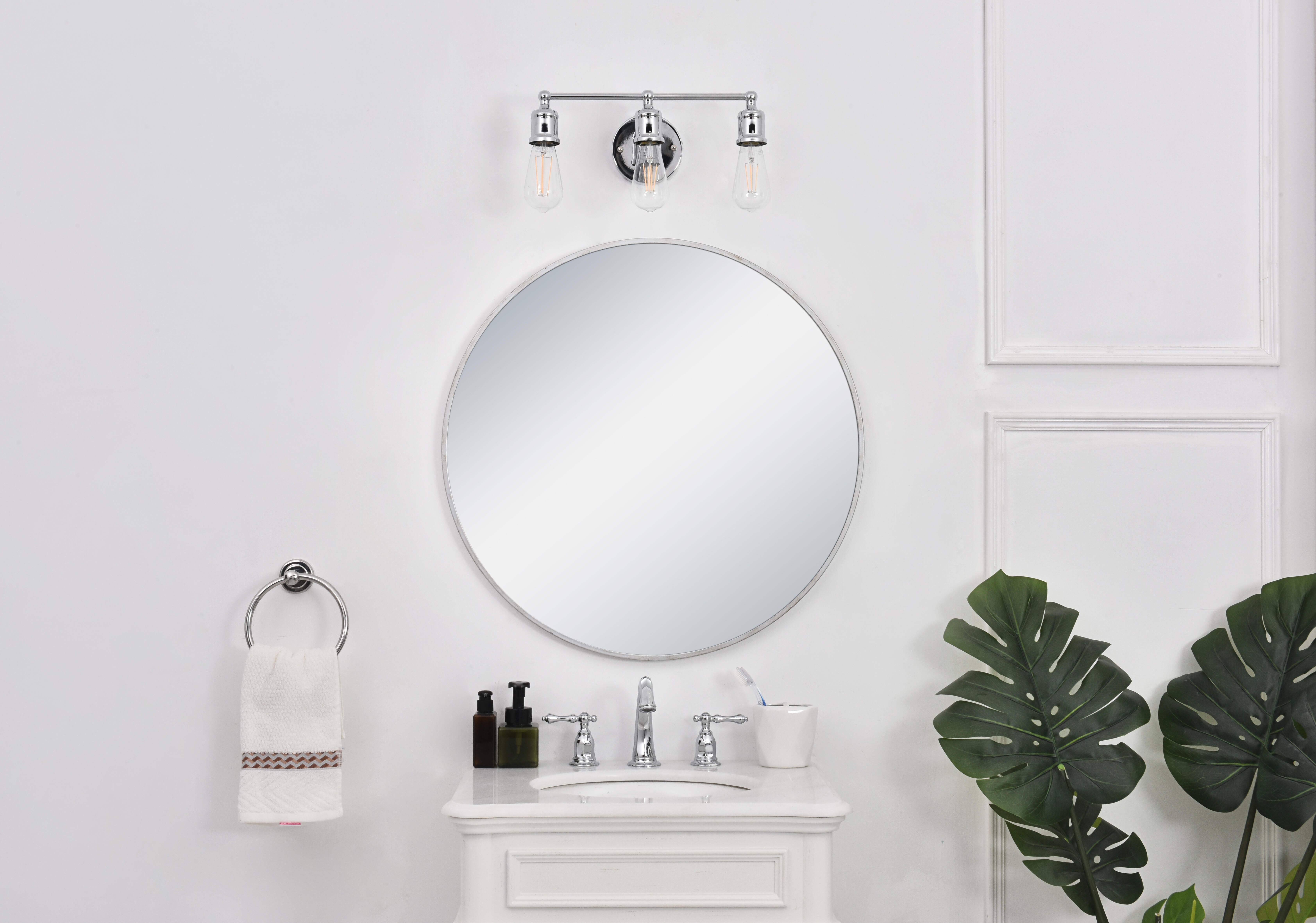 Serif 3 Light Chrome Wall Sconce, , large