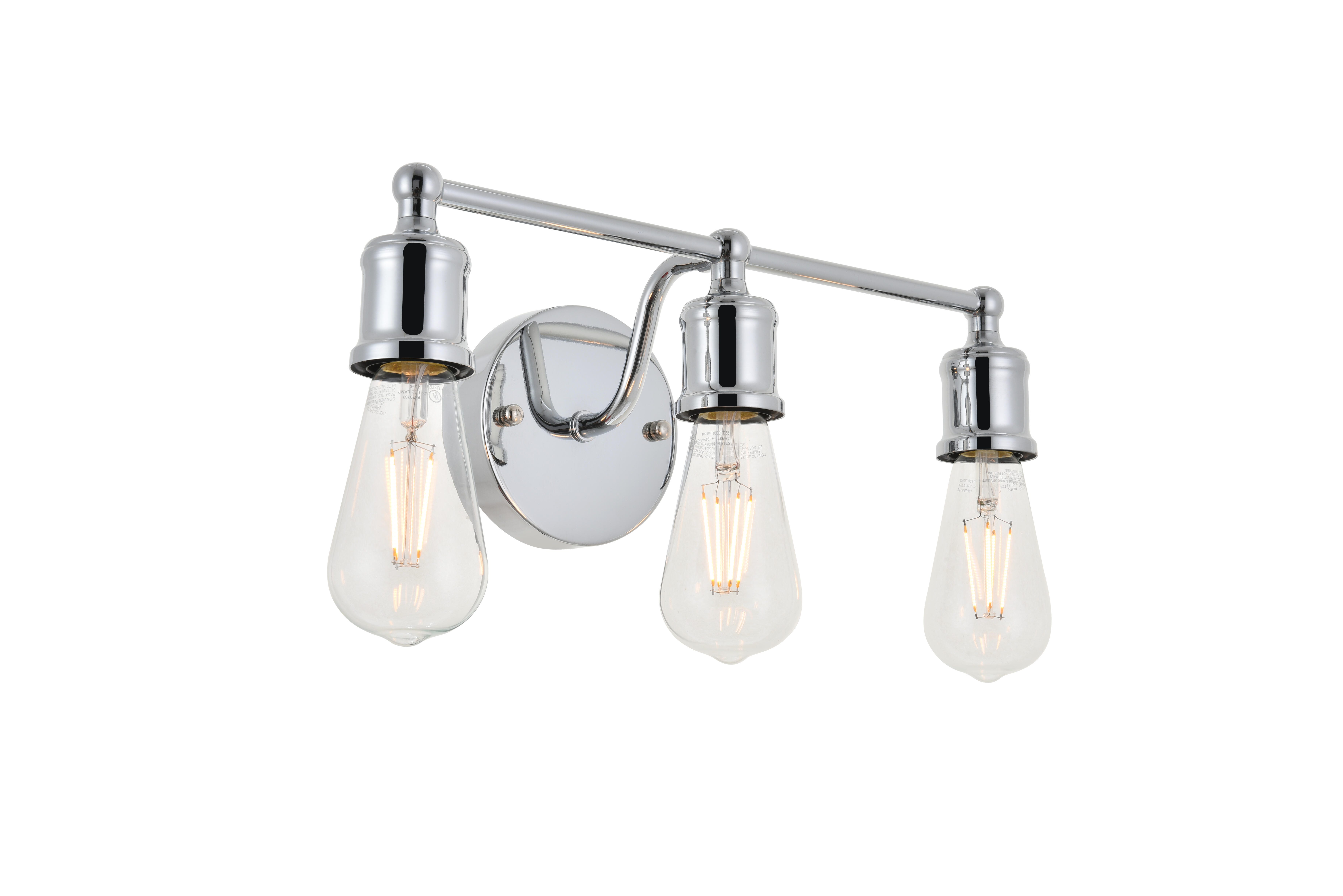 Serif 3 Light Chrome Wall Sconce, , large
