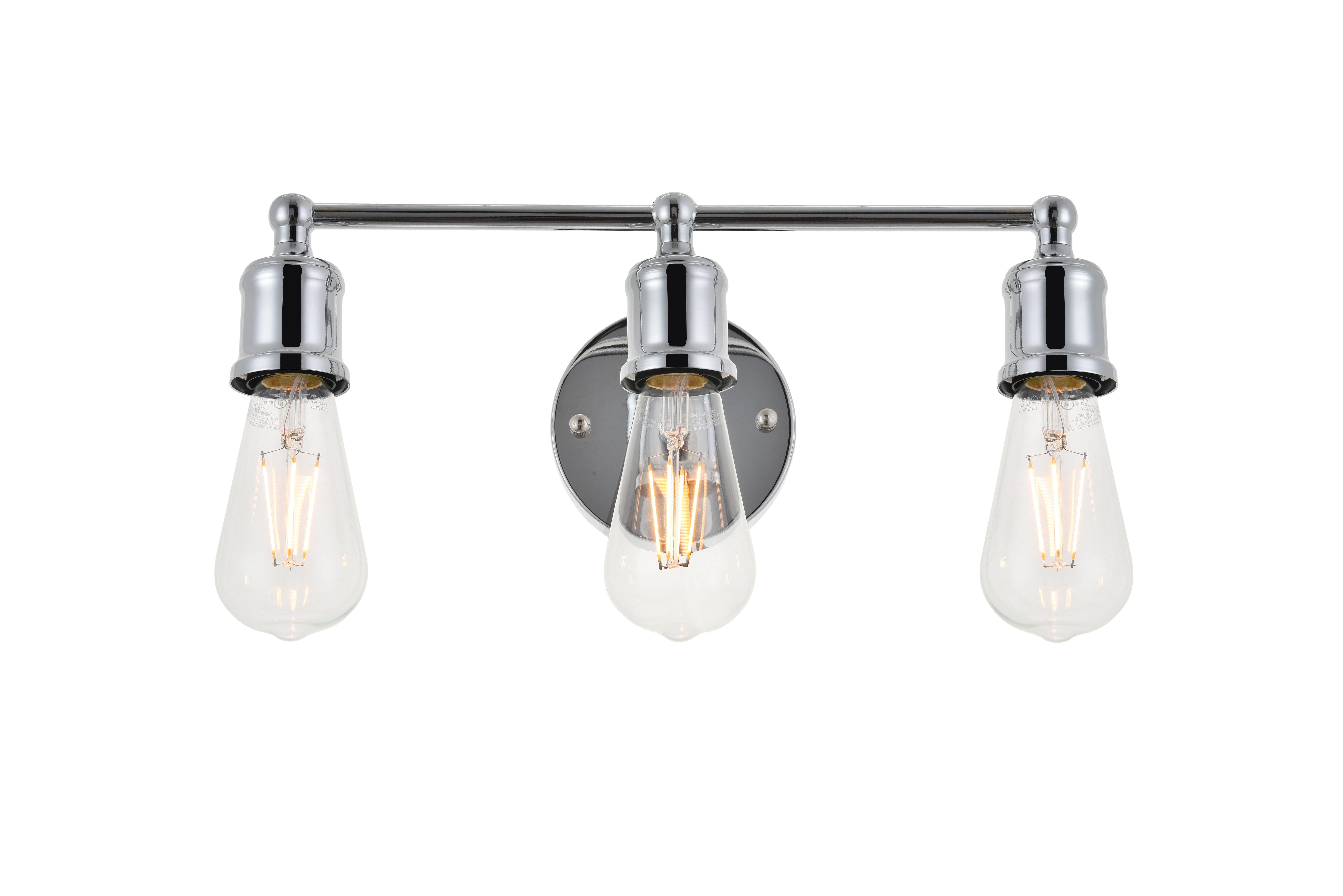 Serif 3 Light Chrome Wall Sconce, , large