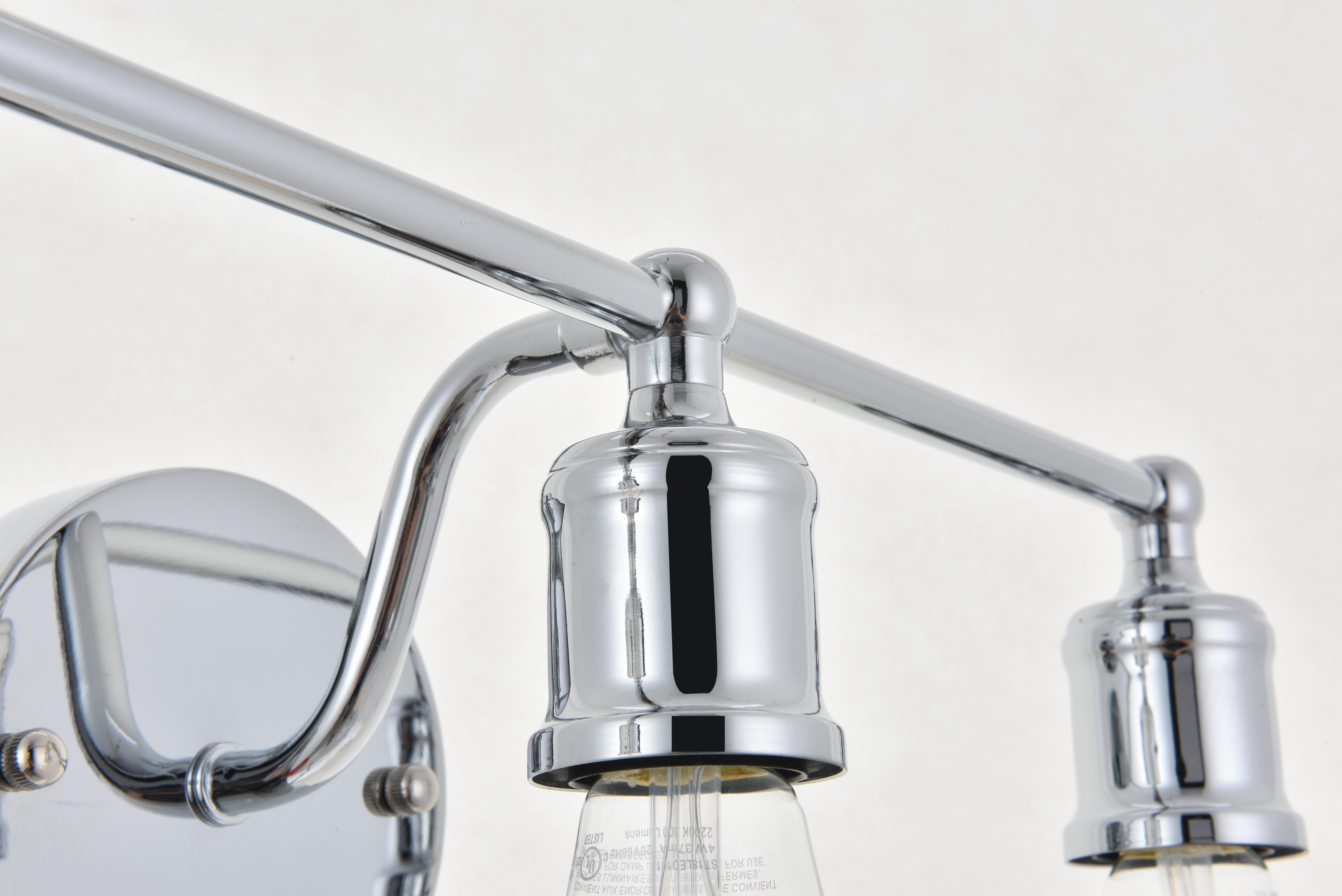 Serif 3 Light Chrome Wall Sconce, , large