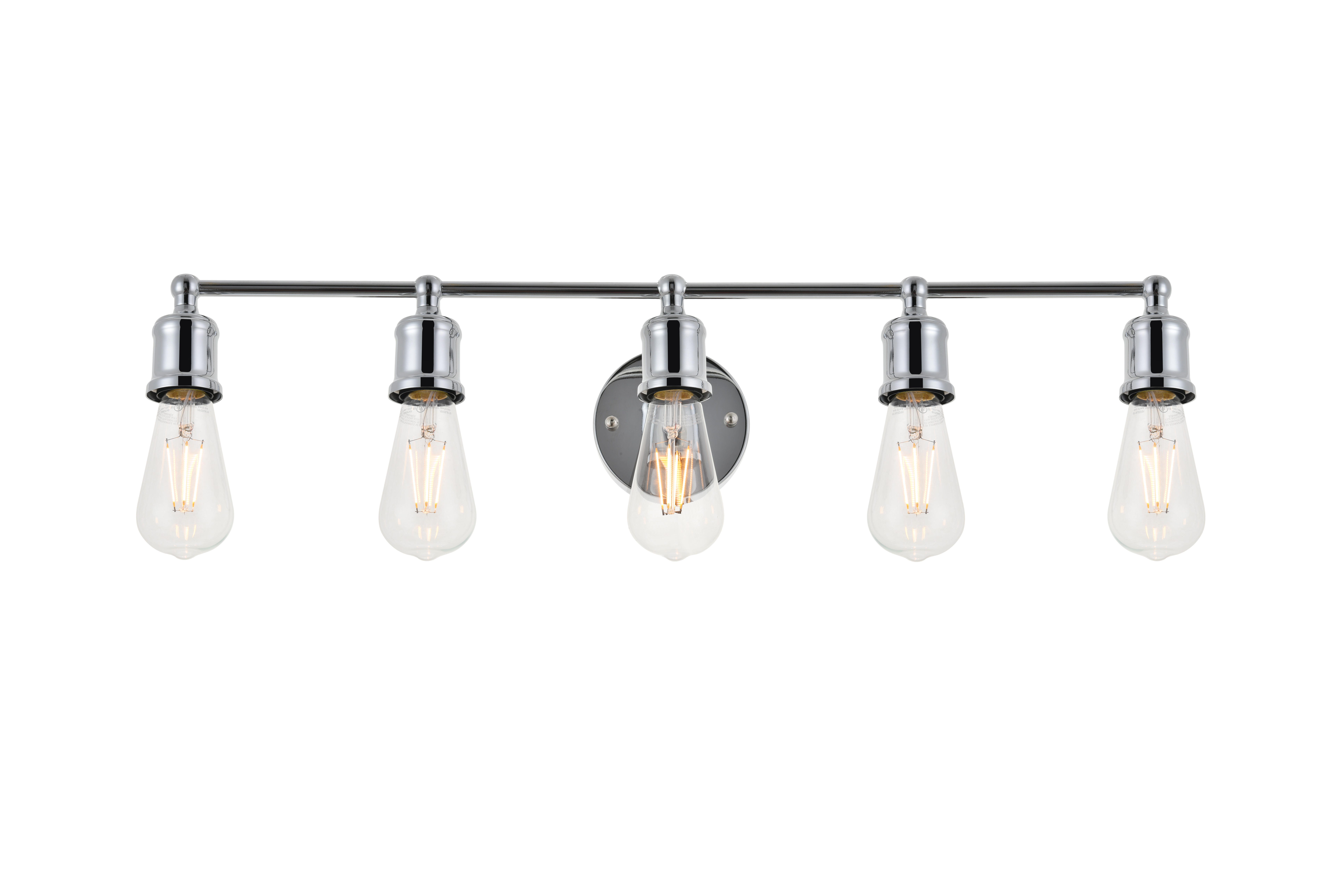 Serif 5 Light Chrome Wall Sconce, , large