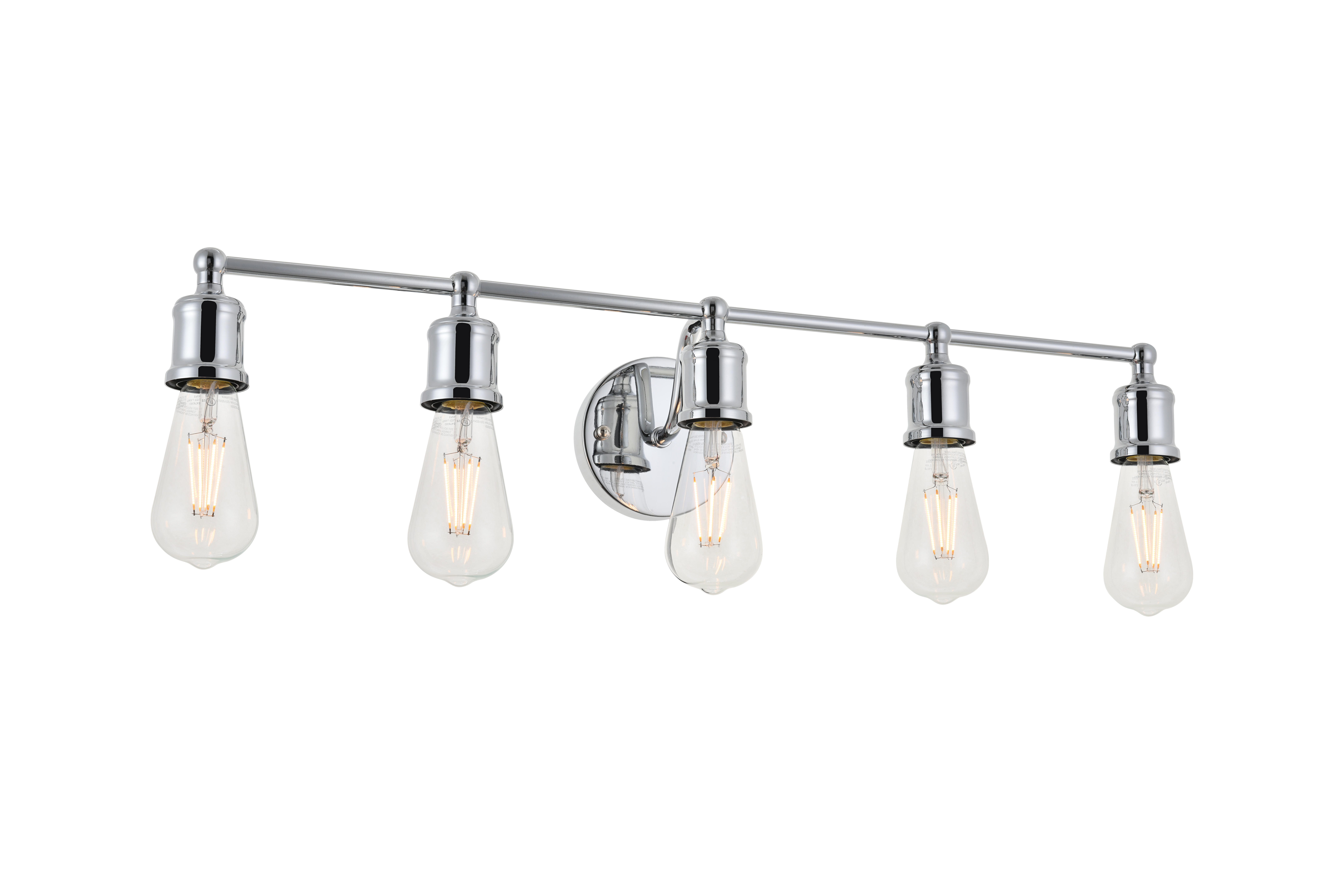 Serif 5 Light Chrome Wall Sconce, , large