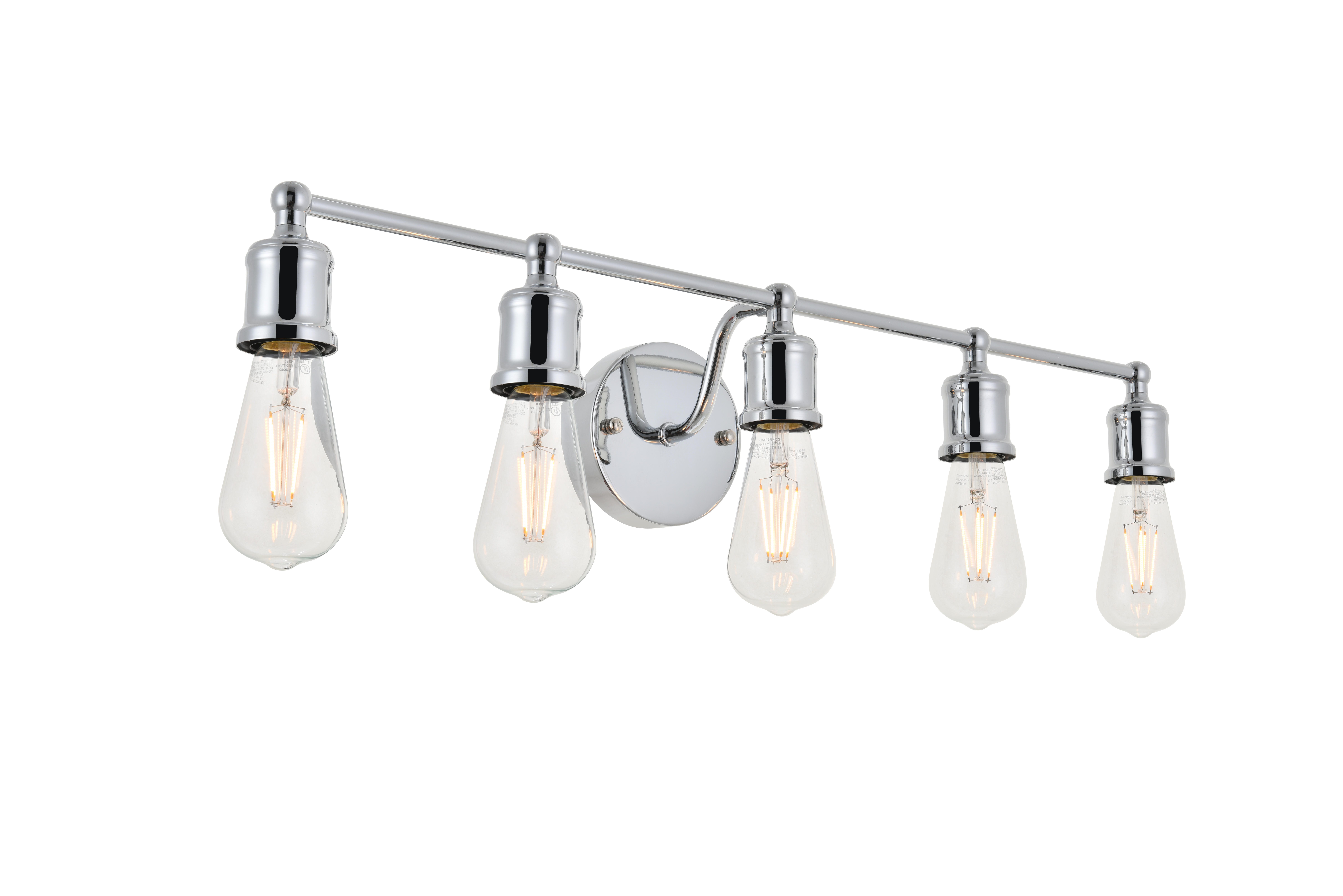 Serif 5 Light Chrome Wall Sconce, , large