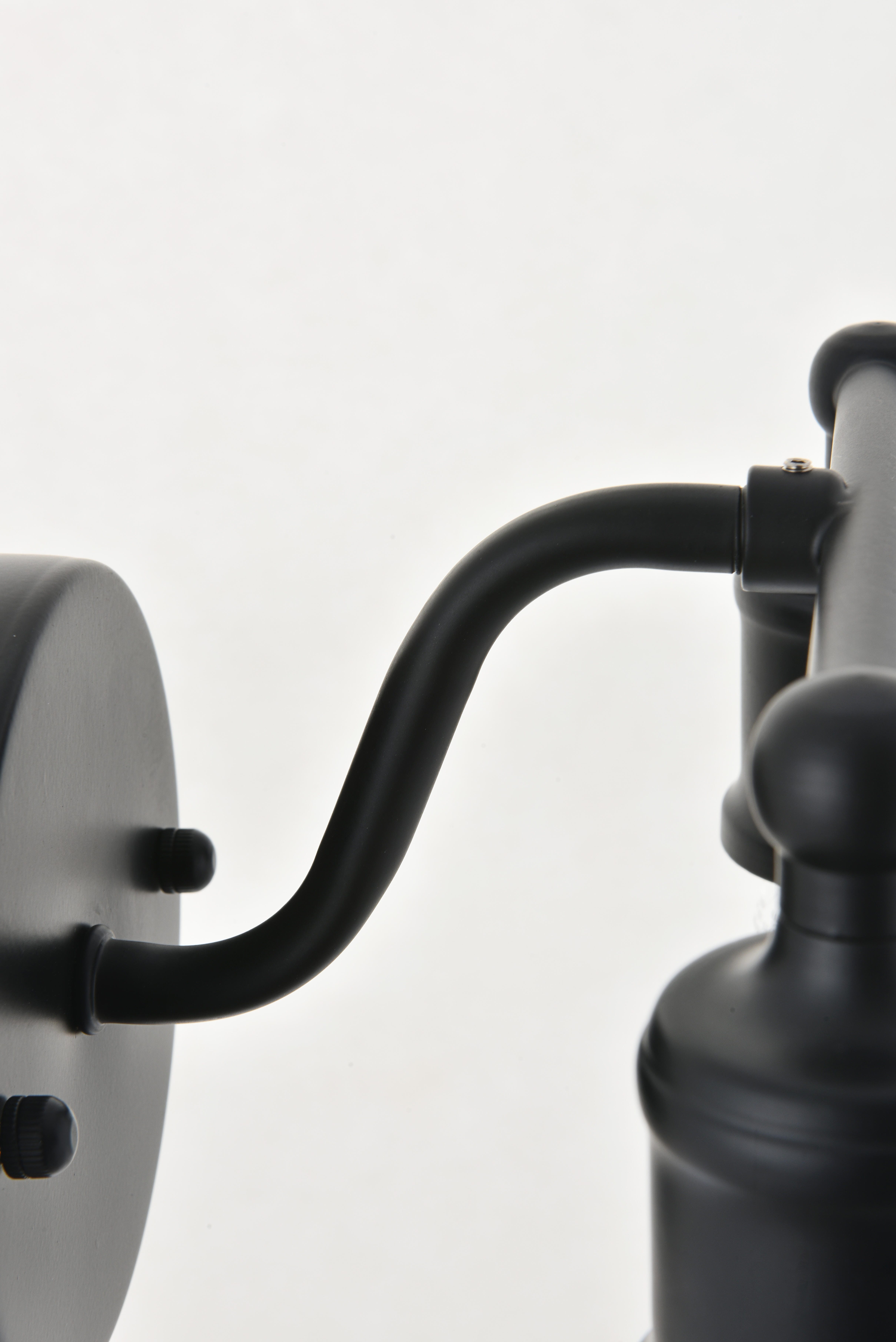 Serif 2 Light Black Wall Sconce, Black, large