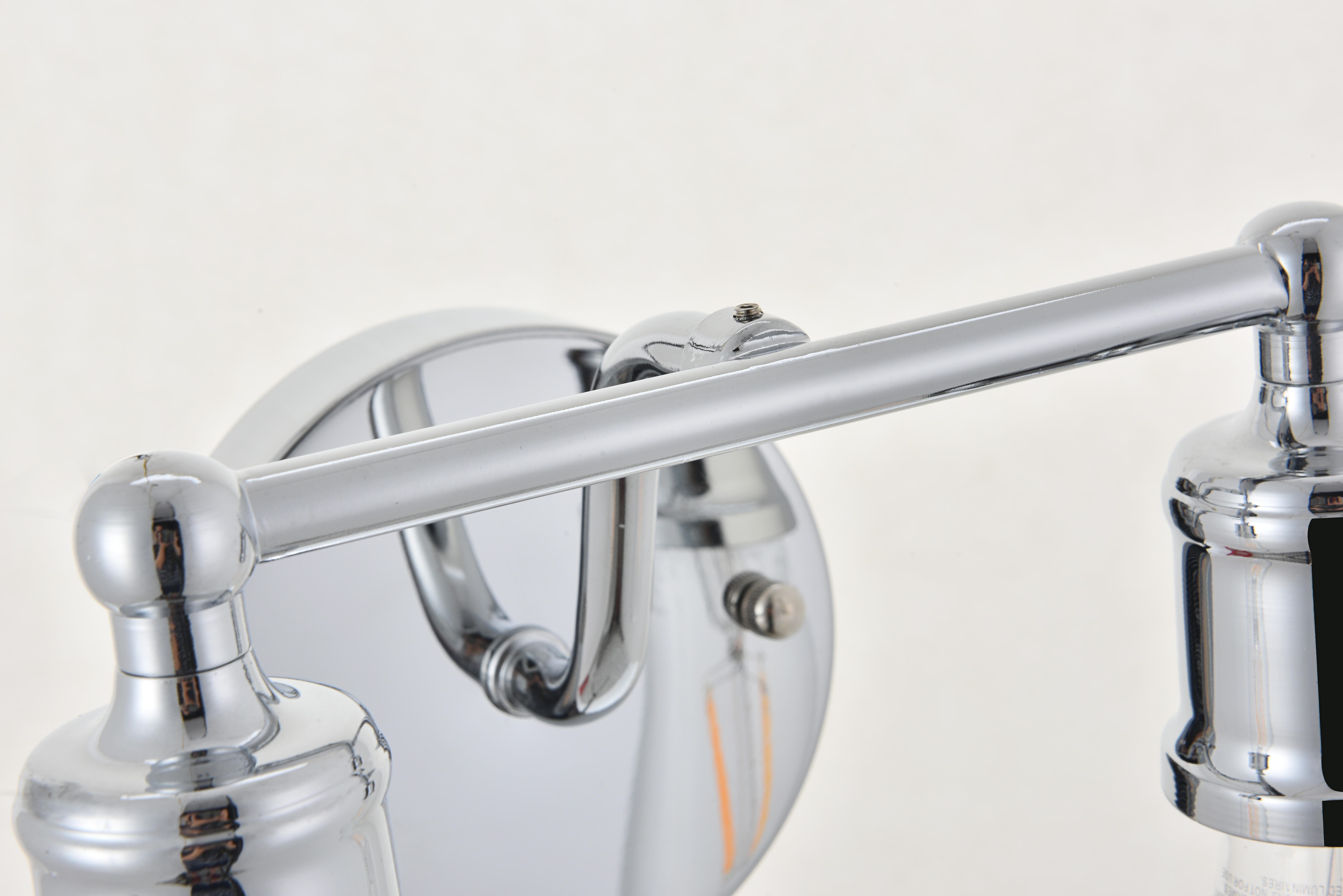 Serif 2 Light Chrome Wall Sconce, Chrome, large