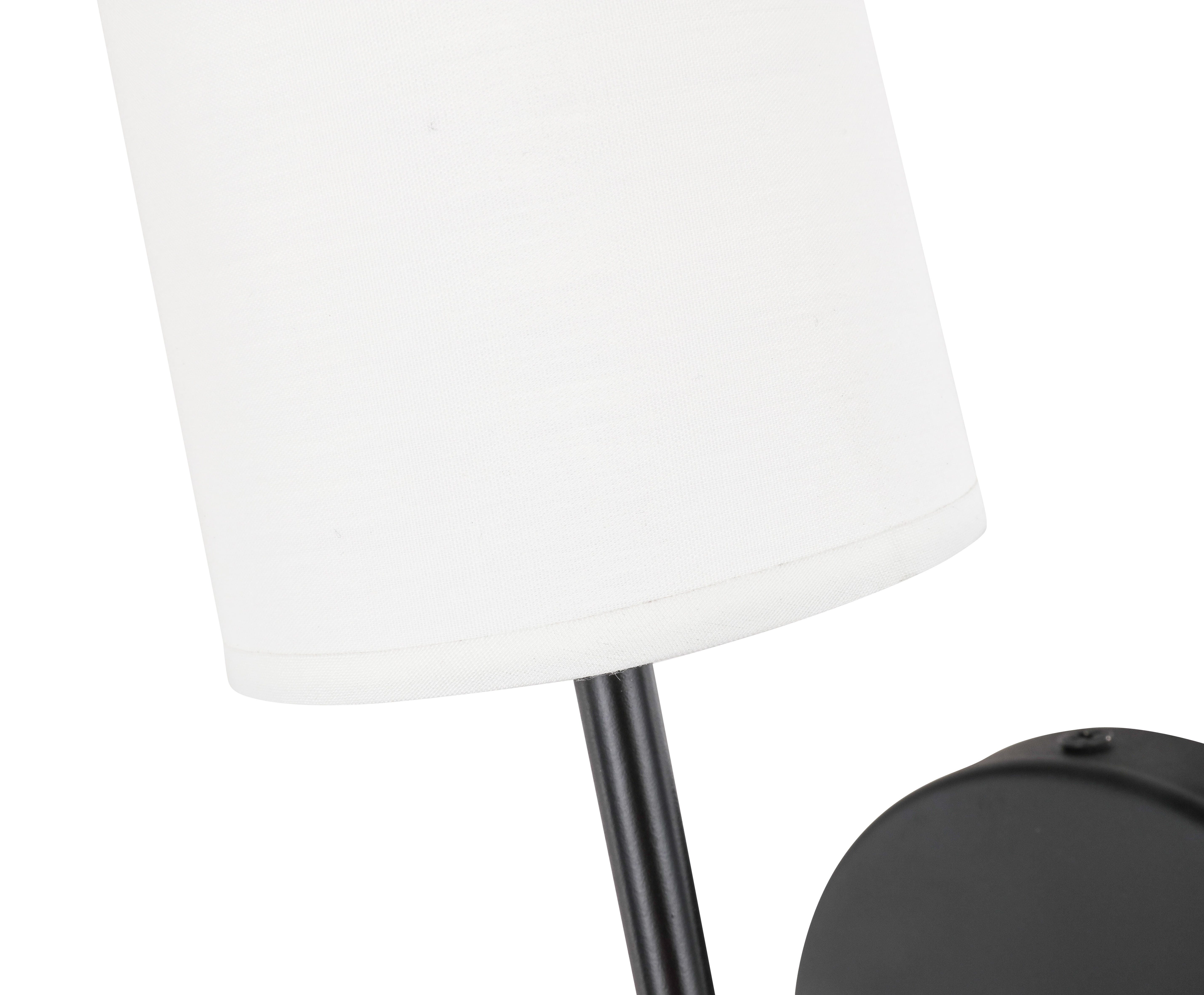 Mel 1 Light Black And White Shade Wall Sconce, Black/White, large