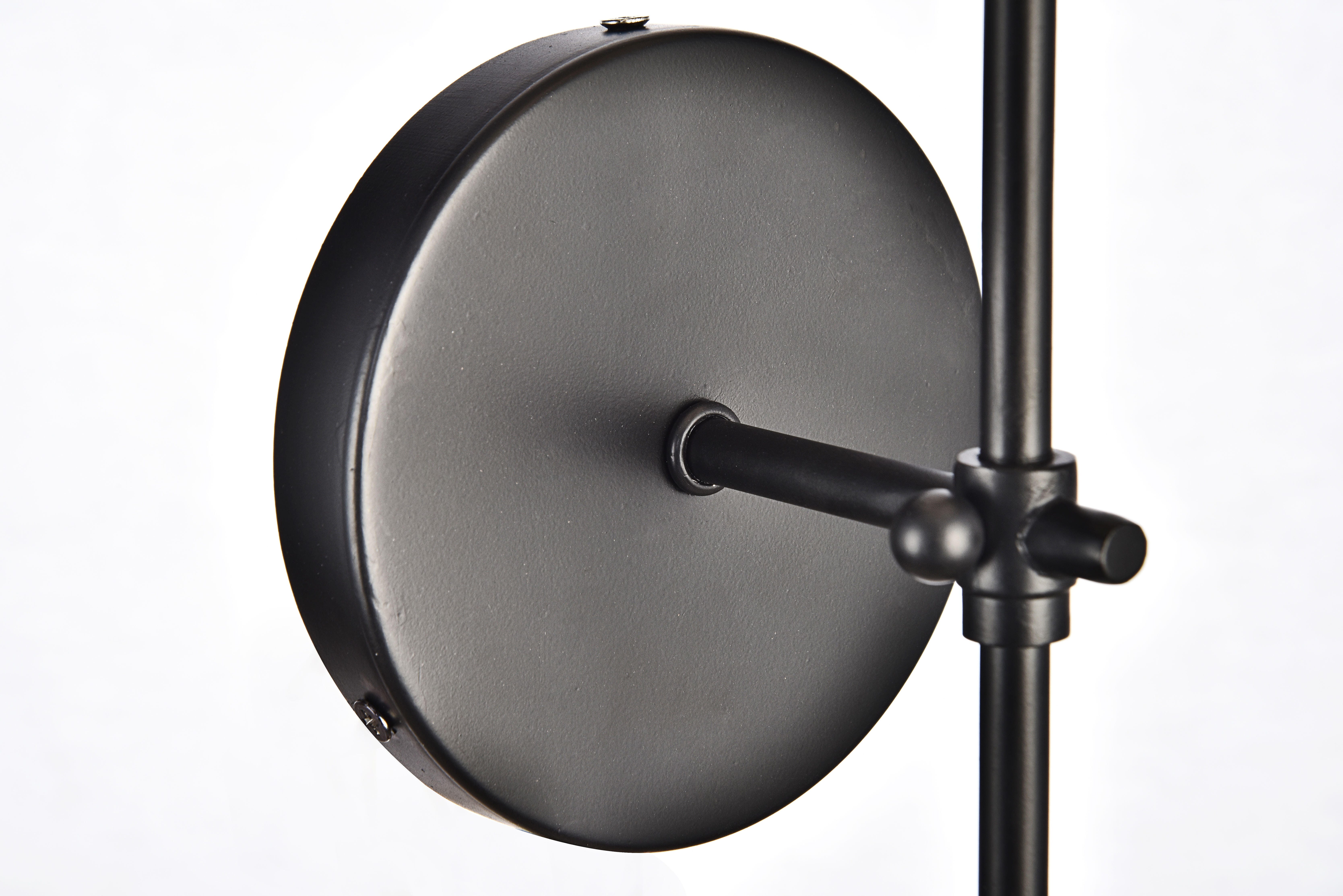 Mel Collection Wall Sconce D5.5 H15 Lt:1 Black Finish, Black, large