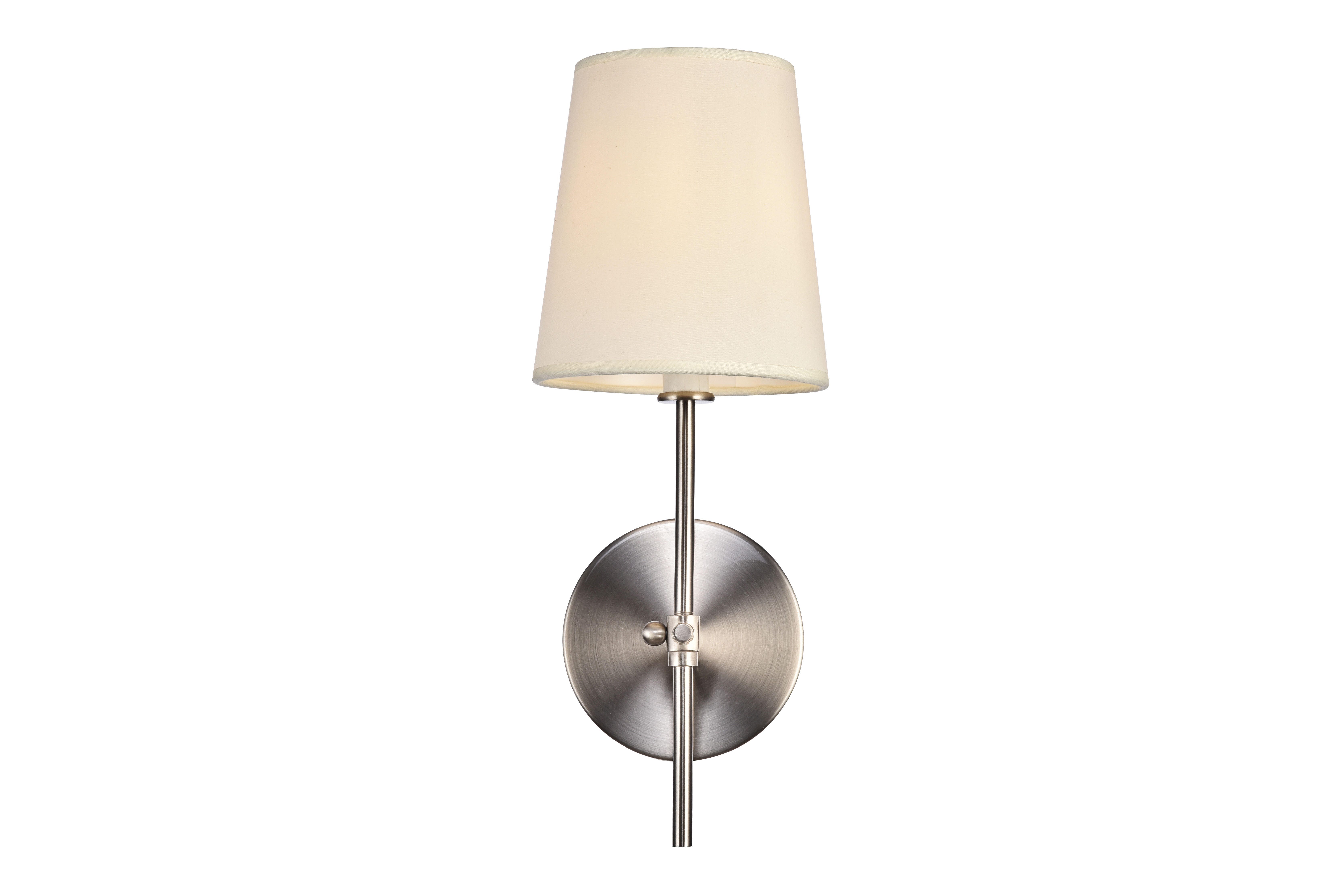 Mel Collection Wall Sconce D5.5 H15 Lt:1 Burnished Nickel Finish, Burnished Nickel, large