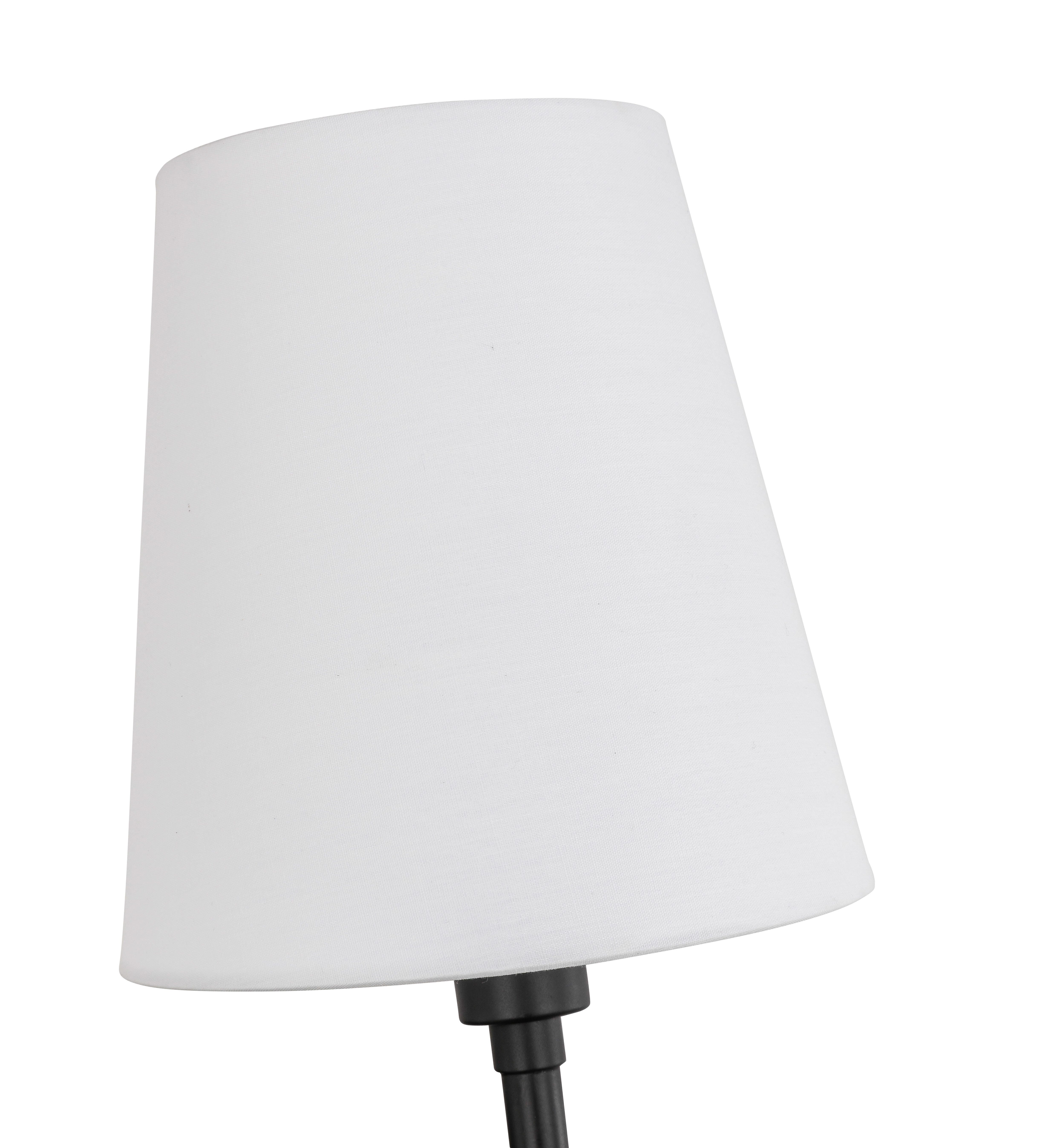 Cason 1 Light Black And White Shade Wall Sconce, Black/White, large