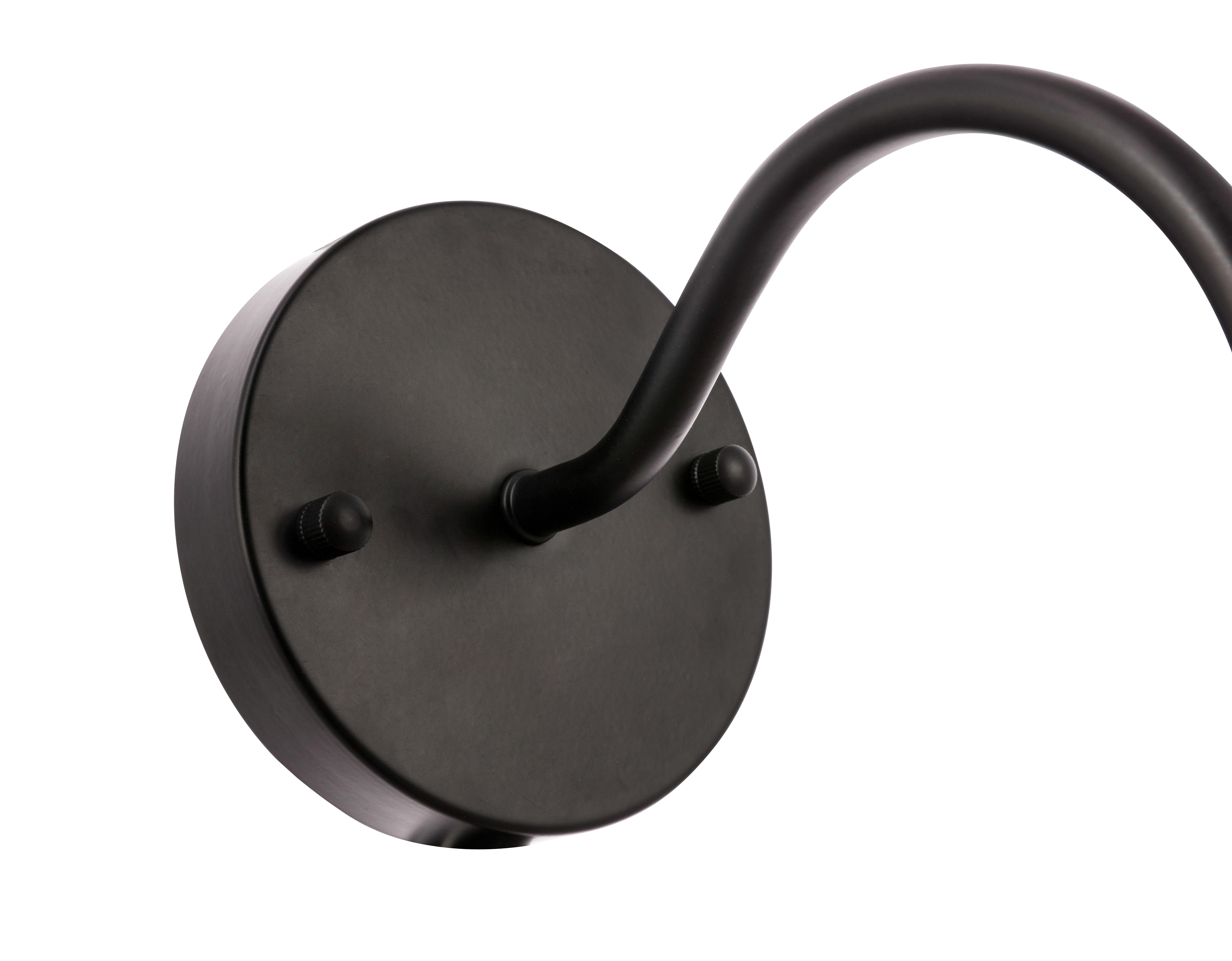 Pierce 1 Light Black And Clear Seeded Glass Wall Sconce, Black/Clear, large