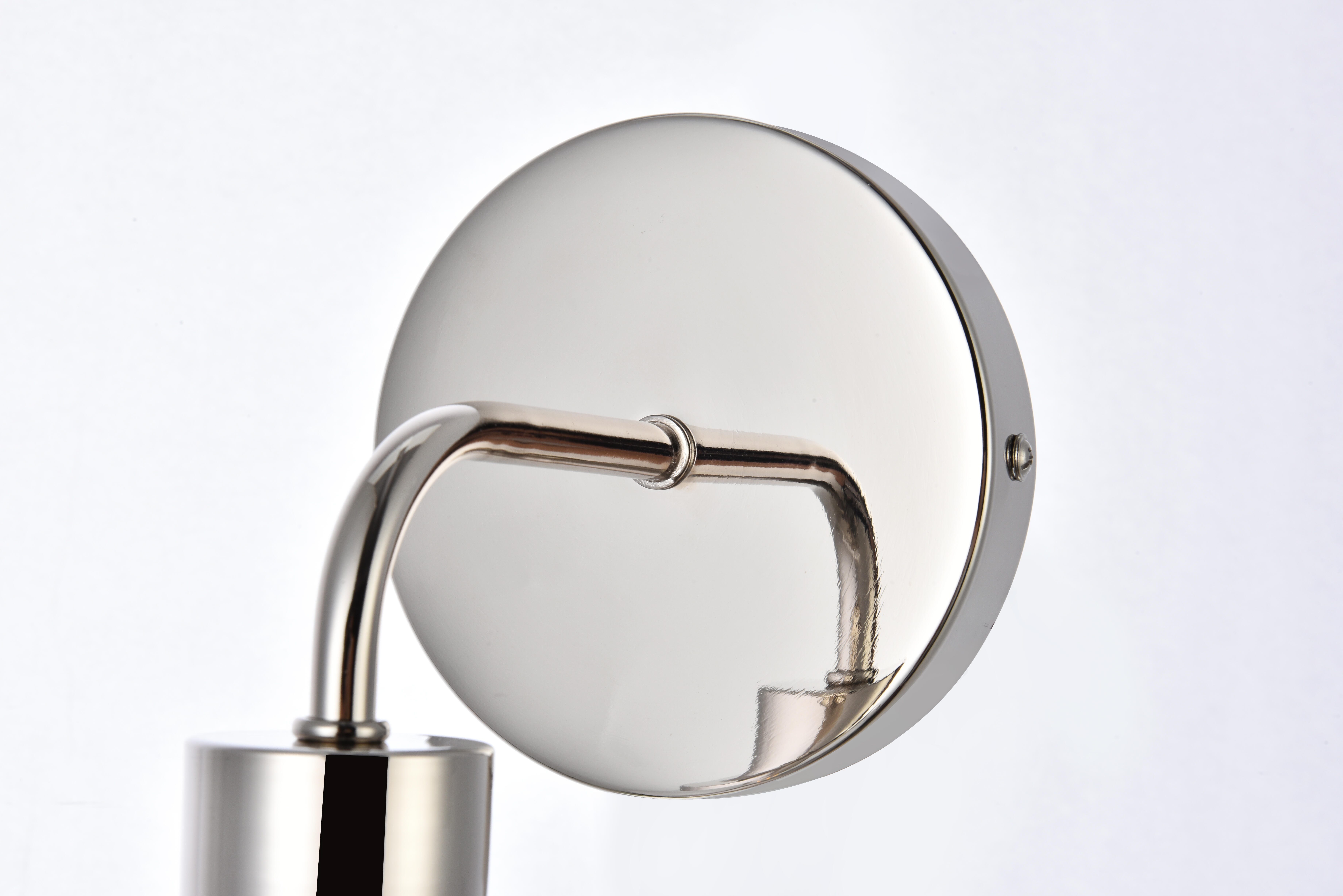 Hanson 1 Light Bath Sconce In Polished Nickel With Clear Shade, Polished Nickel/Clear, large