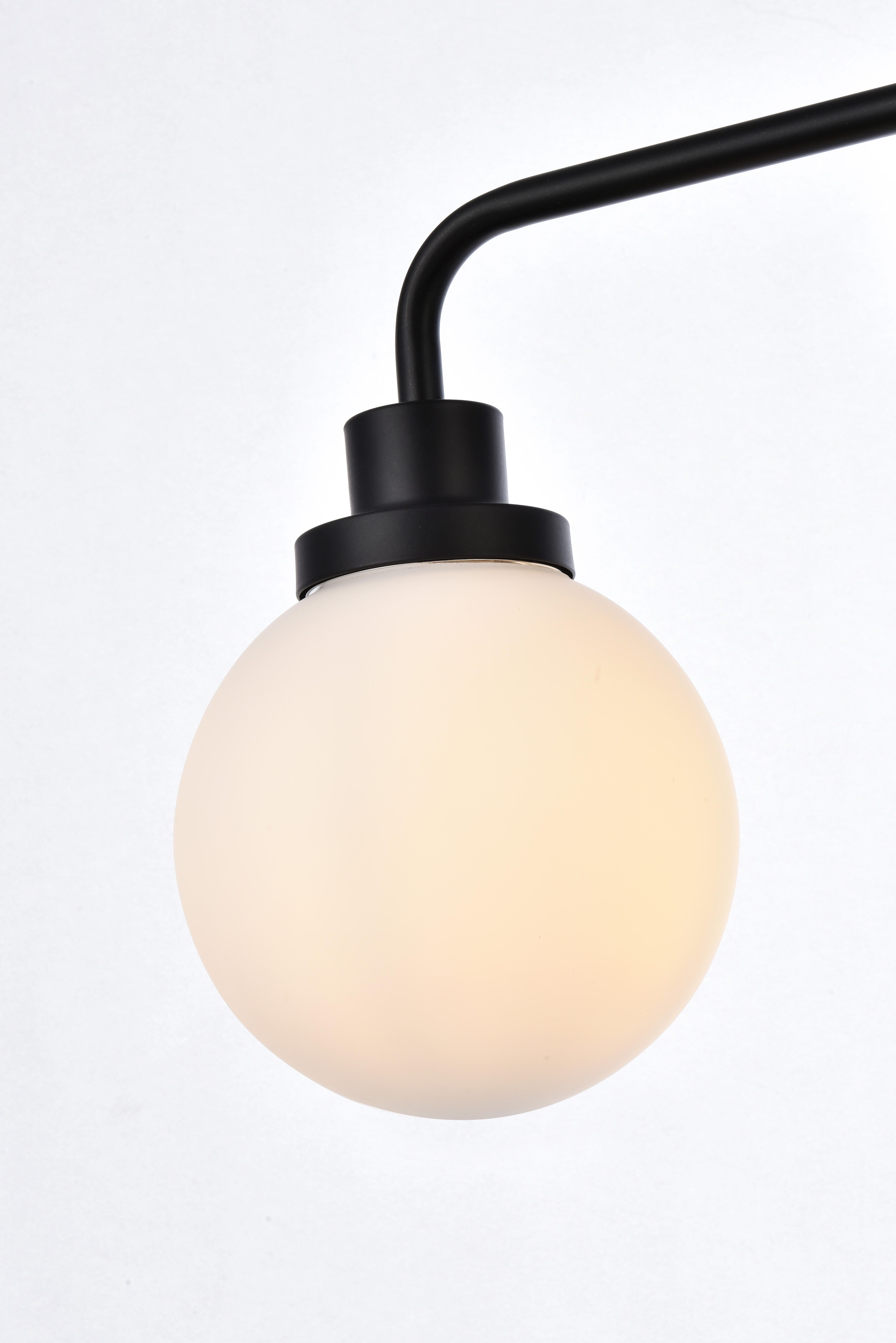 Hanson 4 Lights Bath Sconce In Black With Frosted Shade, Black/Frosted, large