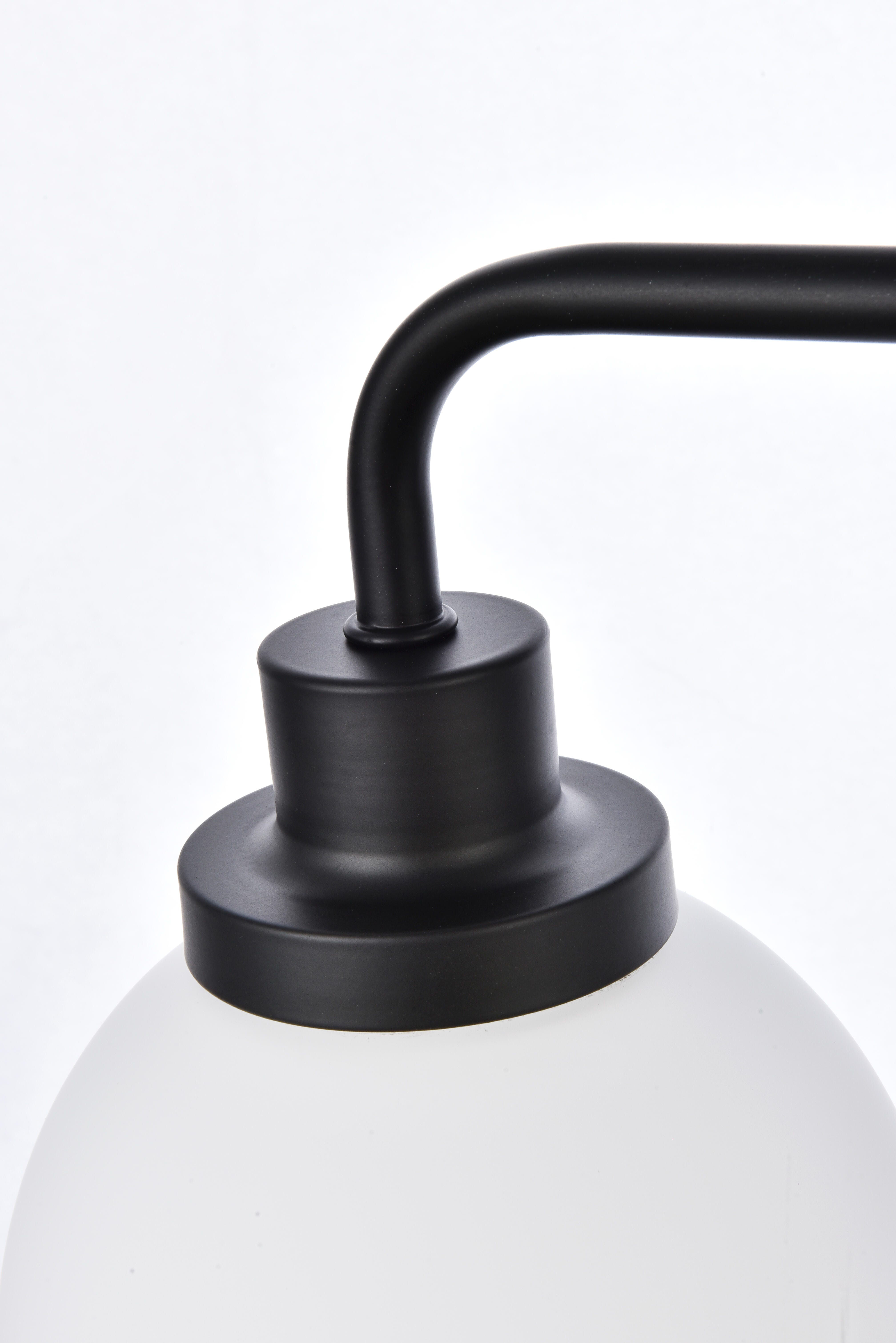 Hanson 4 Lights Bath Sconce In Black With Frosted Shade, Black/Frosted, large
