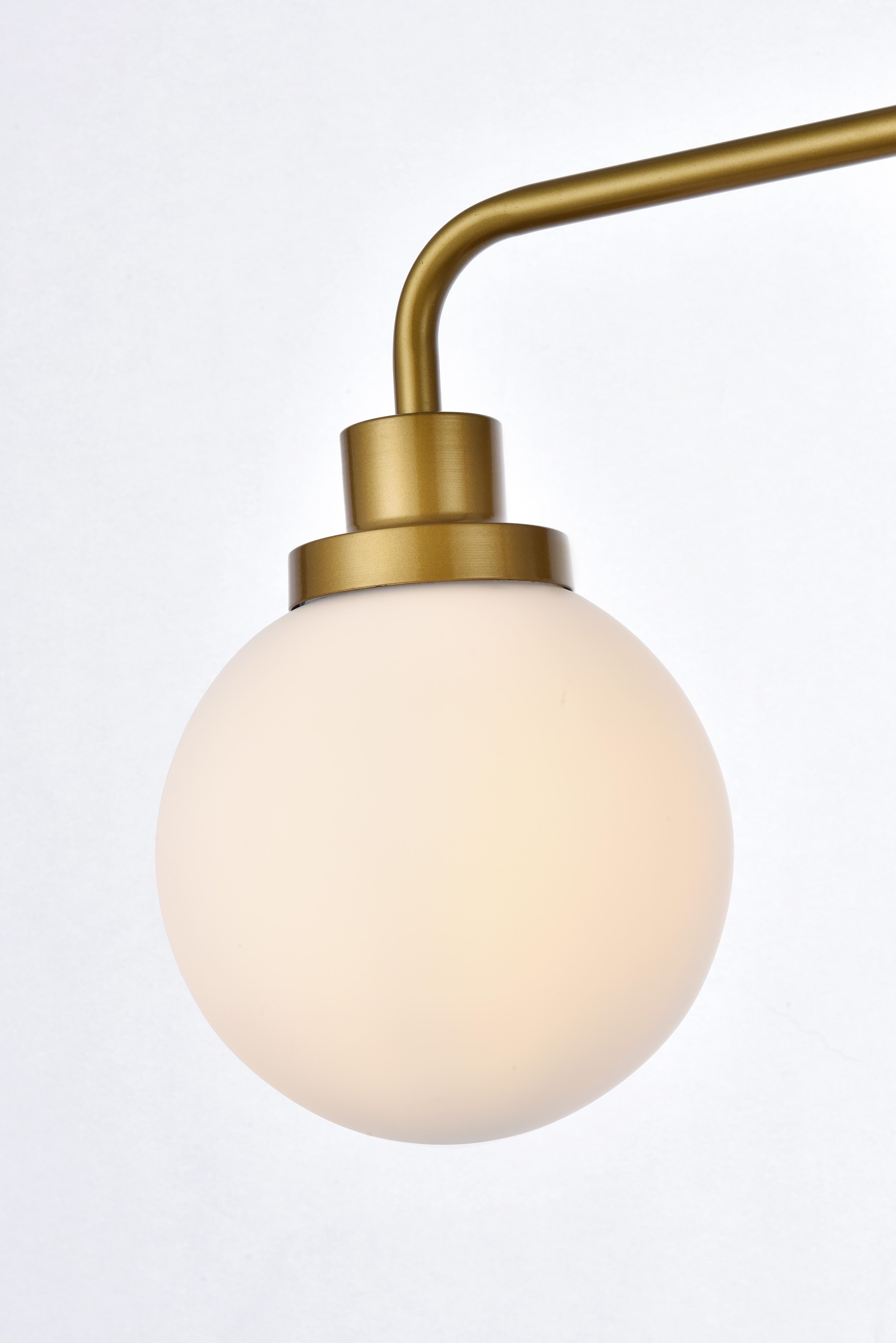Hanson 4 Lights Bath Sconce In Brass With Frosted Shade, Brass/Frosted, large