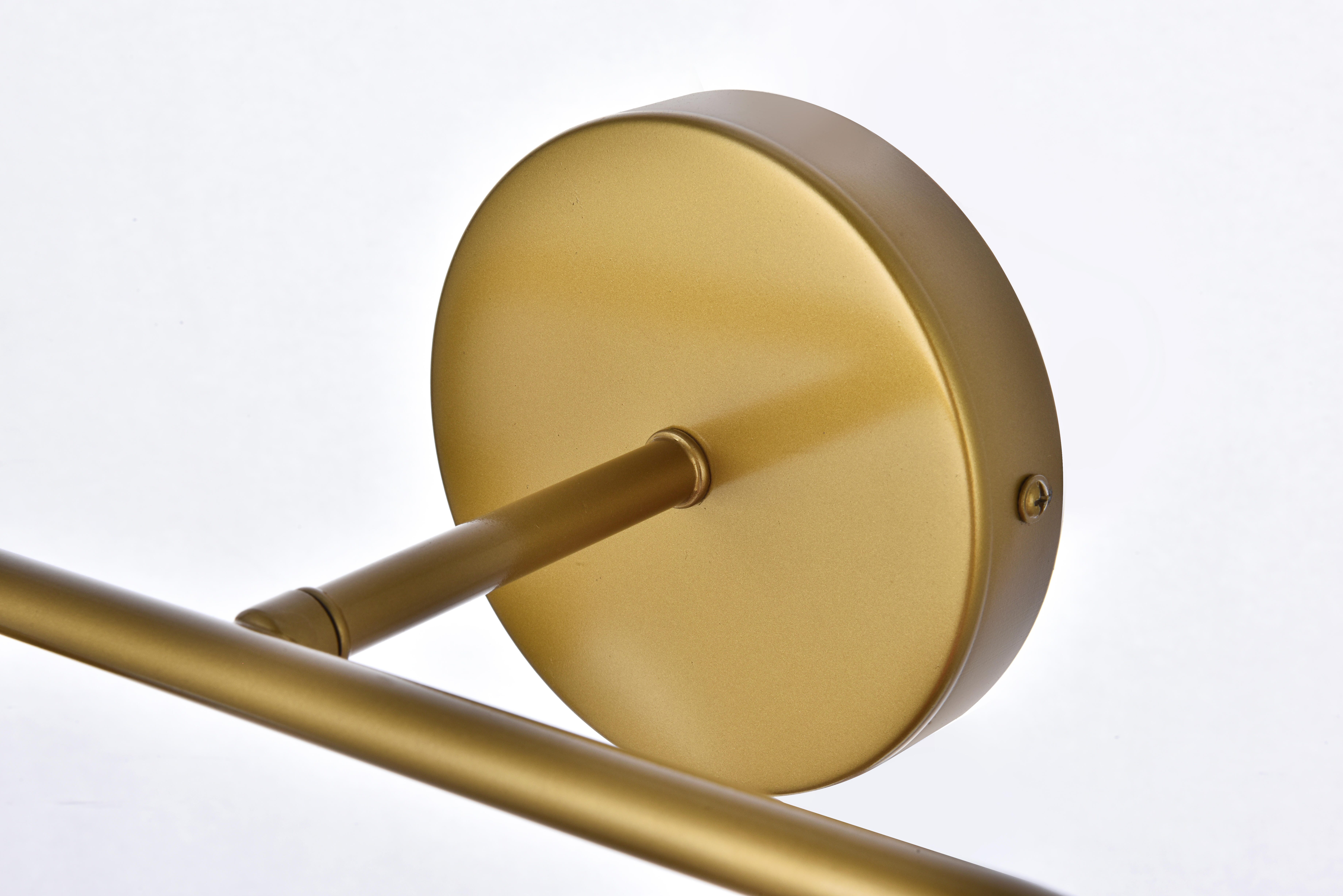 Hanson 4 Lights Bath Sconce In Brass With Frosted Shade, Brass/Frosted, large