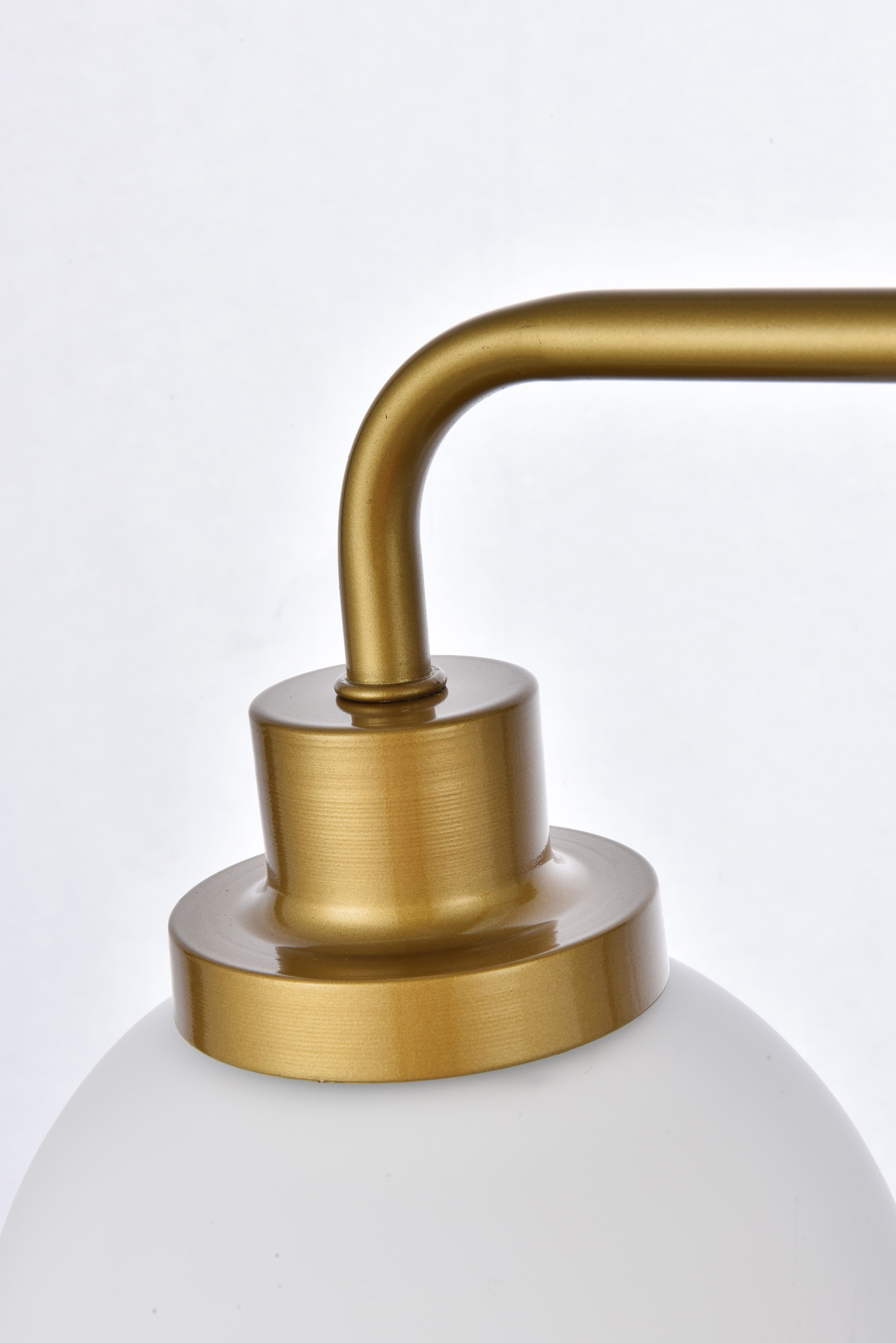 Hanson 4 Lights Bath Sconce In Brass With Frosted Shade, Brass/Frosted, large