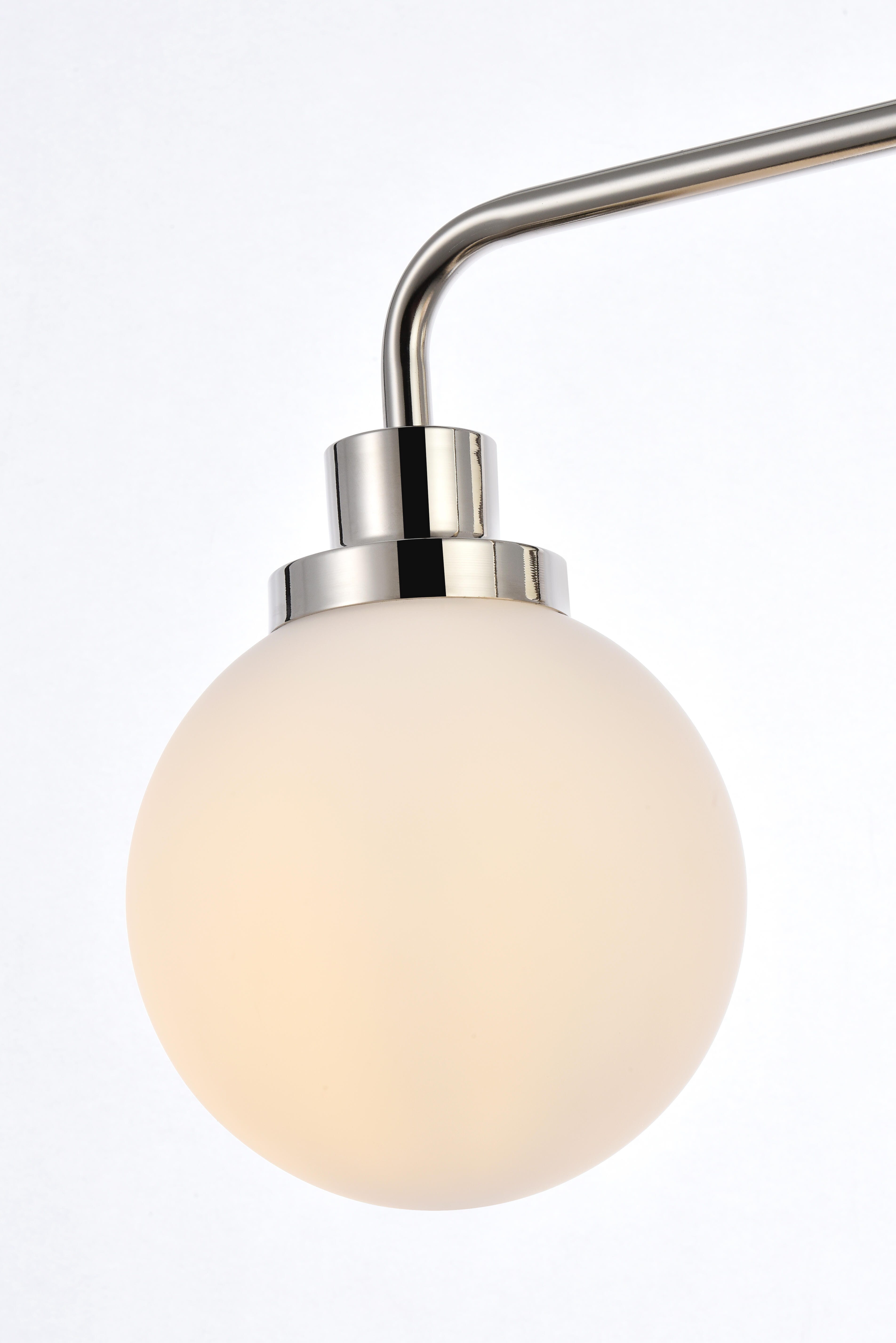 Hanson 4 Lights Bath Sconce In Polished Nickel With Frosted Shade, Polished Nickel/Frosted, large