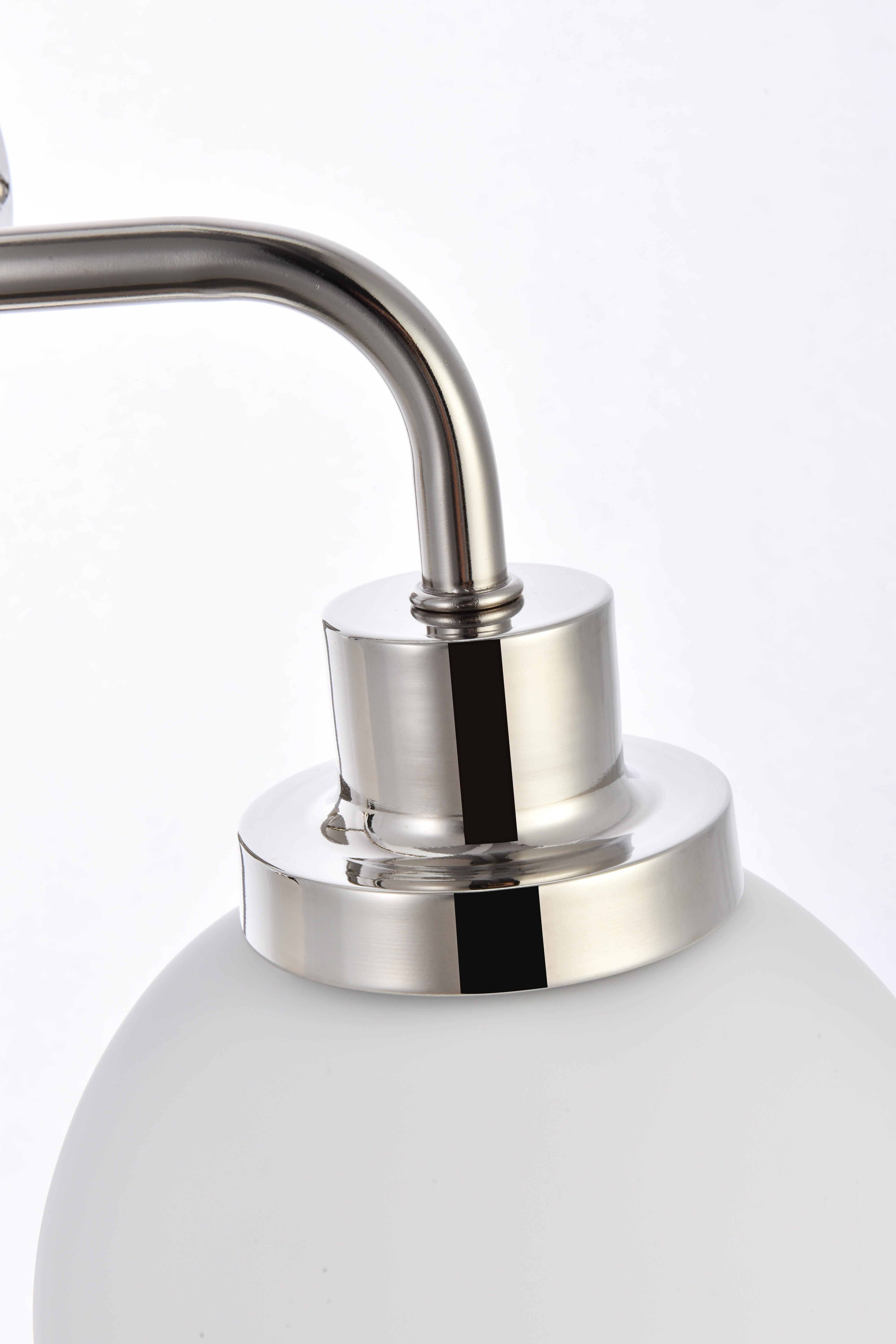 Hanson 4 Lights Bath Sconce In Polished Nickel With Frosted Shade, Polished Nickel/Frosted, large