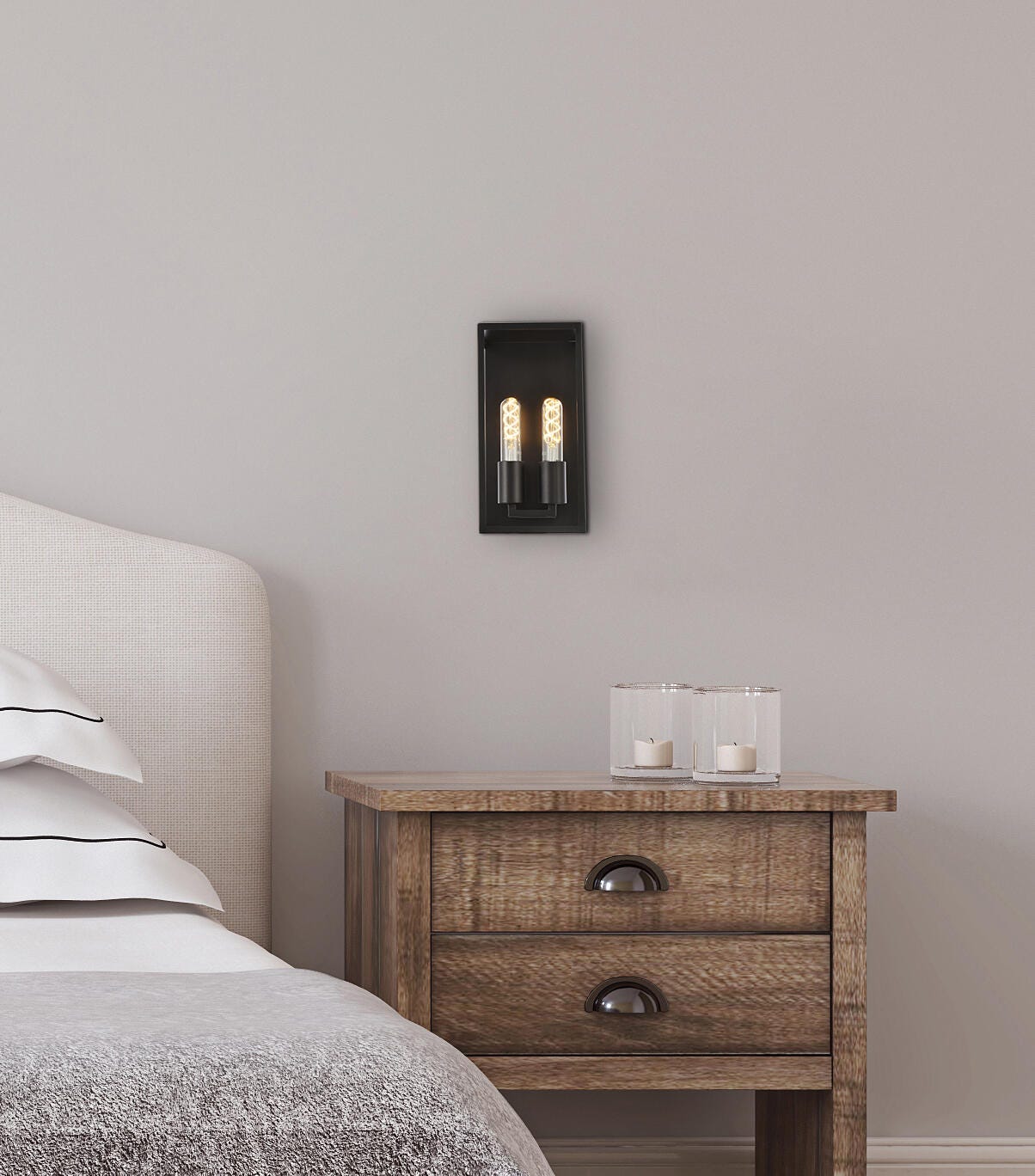 Voir 2 Lights Wall Sconce In Black, , rollover