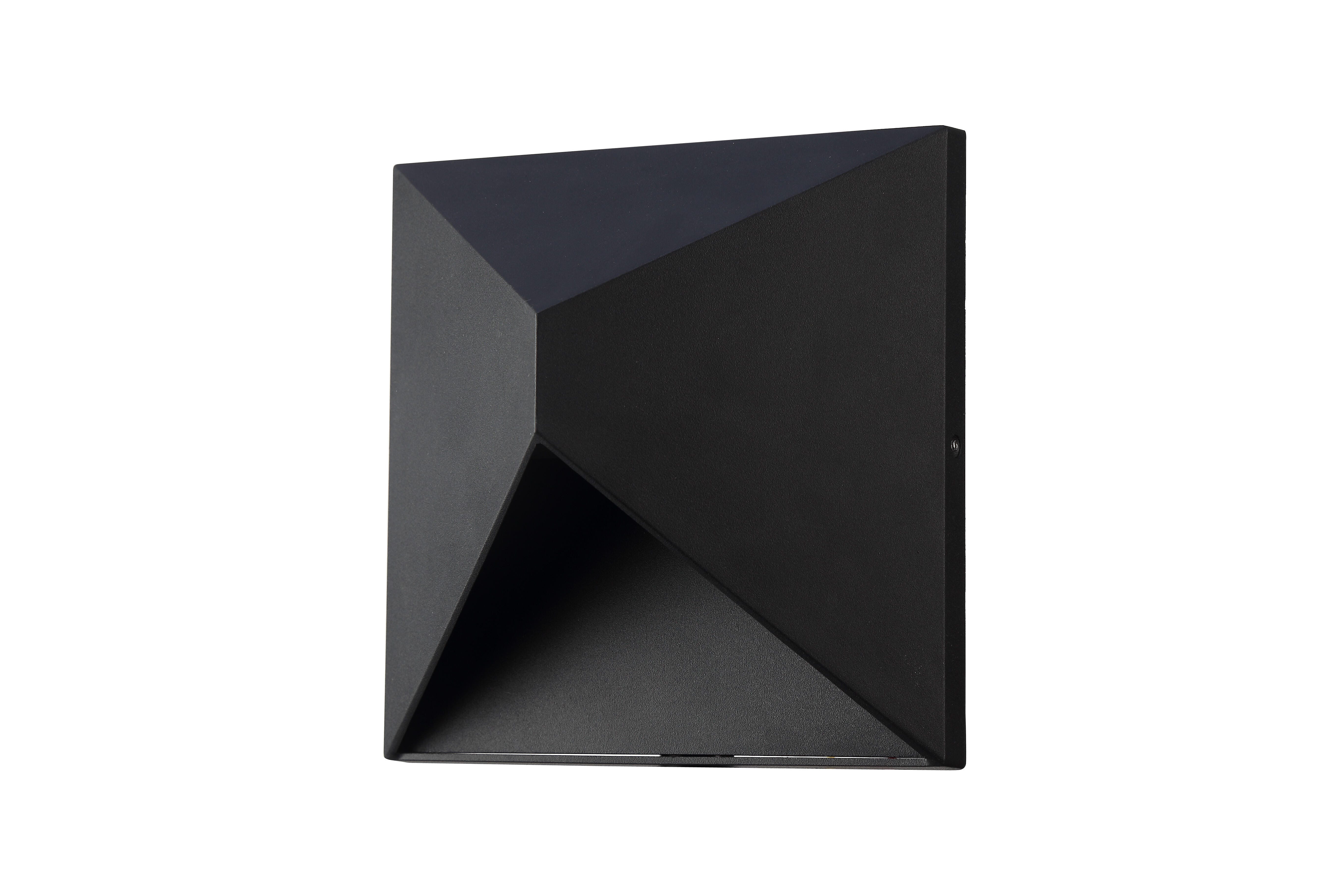 Led Outdoor Wall Lamp 600Lm 3000K Black Finish Acrylic Lens, Black, large