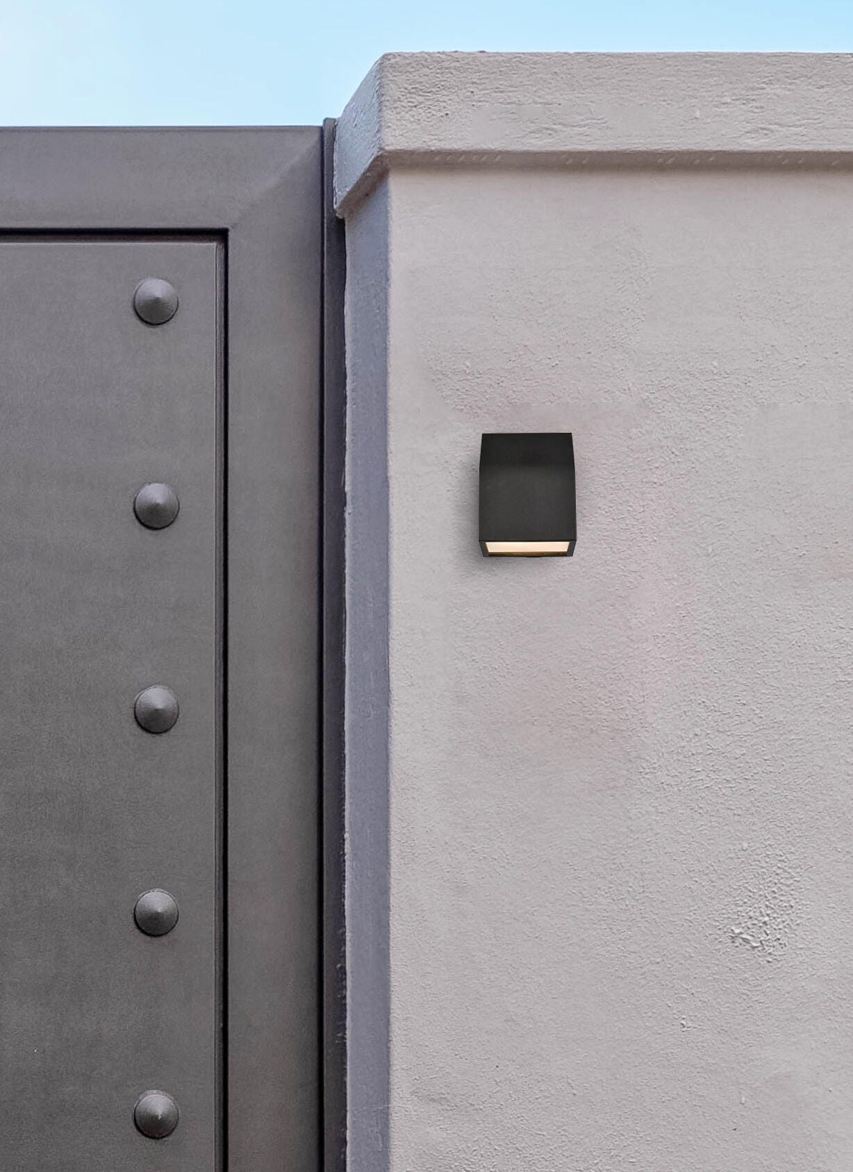 Raine Integrated Led Wall Sconce In Black, Black, rollover