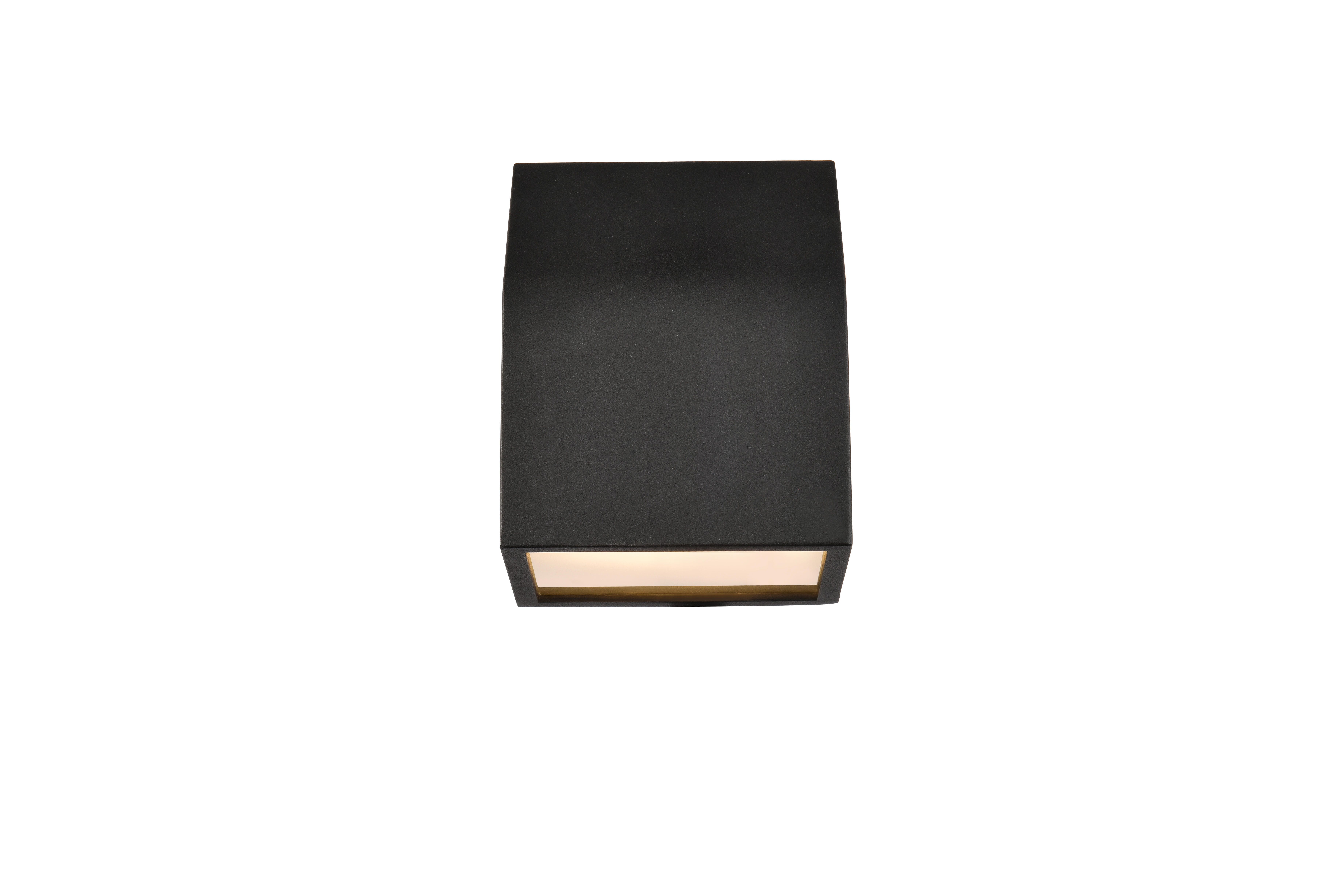 Raine Integrated Led Wall Sconce In Black, Black, large