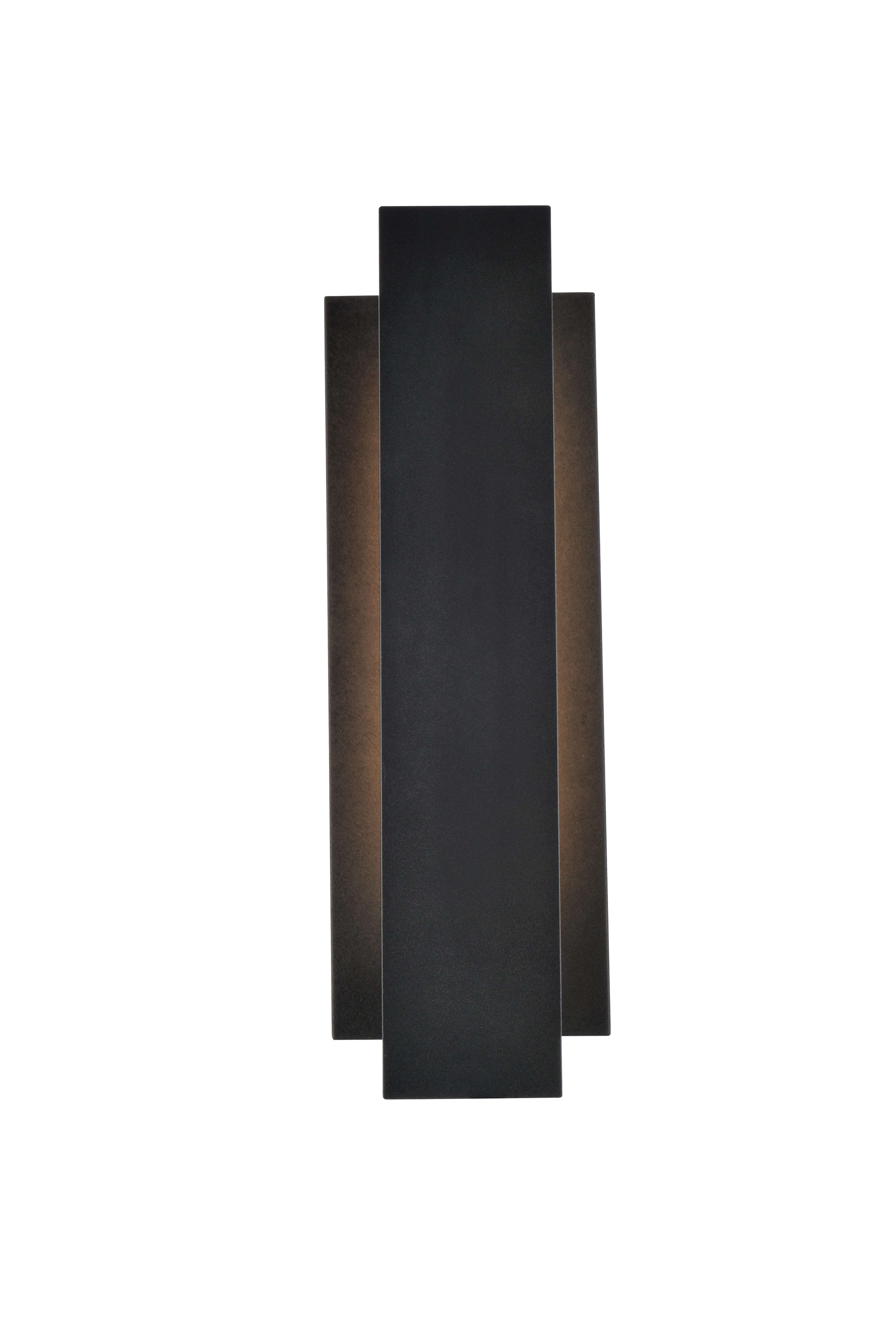 Raine Integrated Led Wall Sconce In Black, Black, large