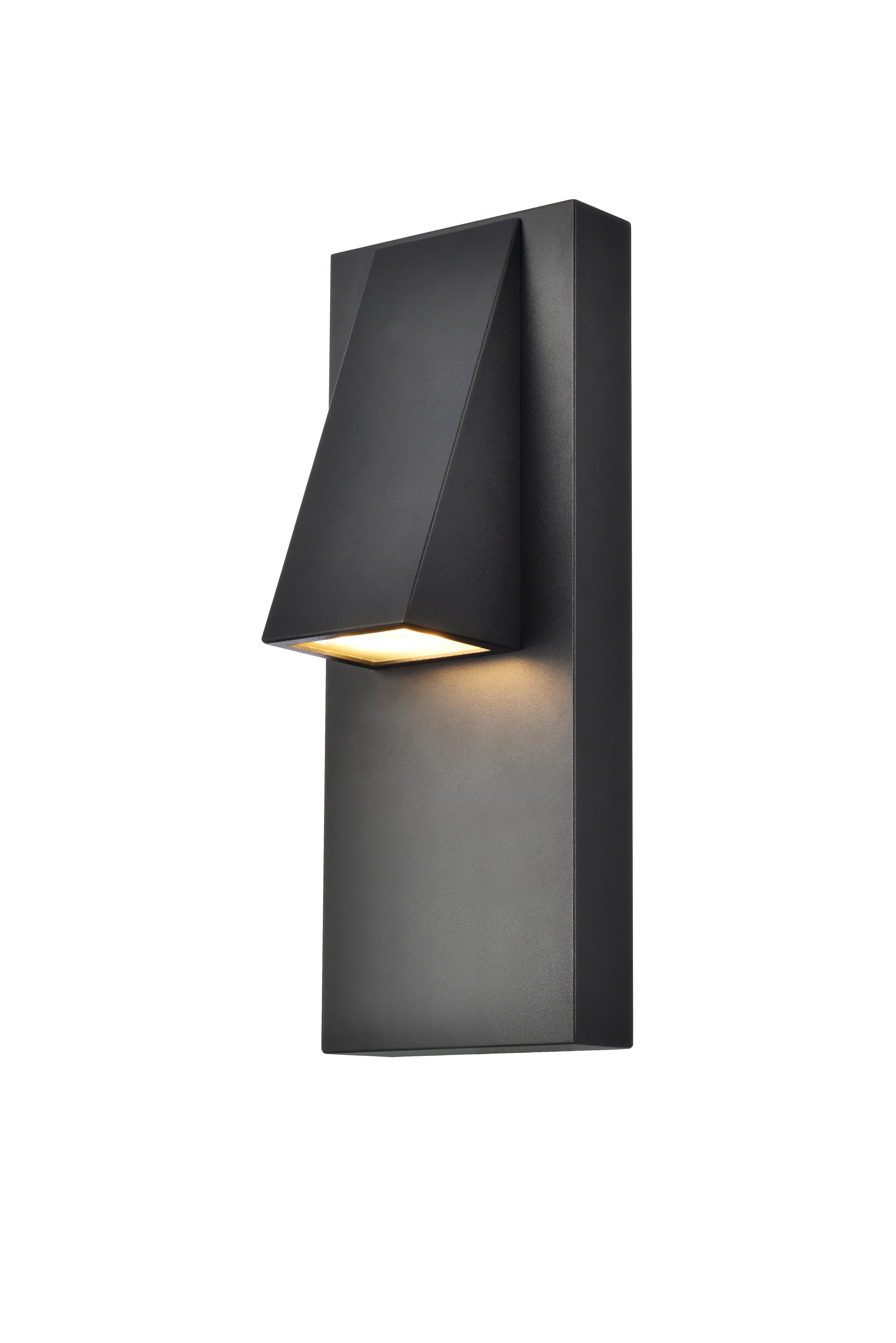 Raine Integrated Led Wall Sconce In Black, Black, large