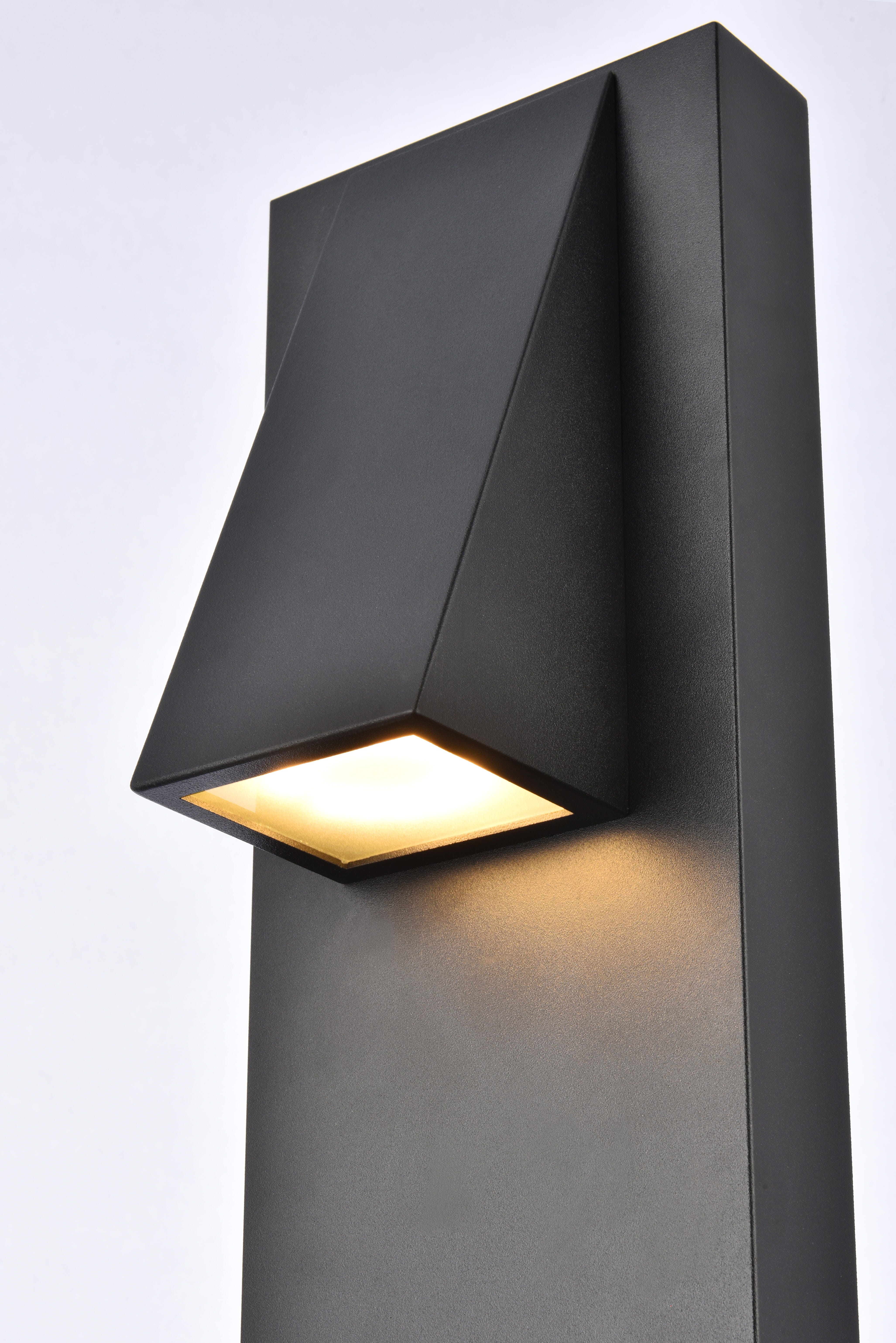 Raine Integrated Led Wall Sconce In Black, Black, large