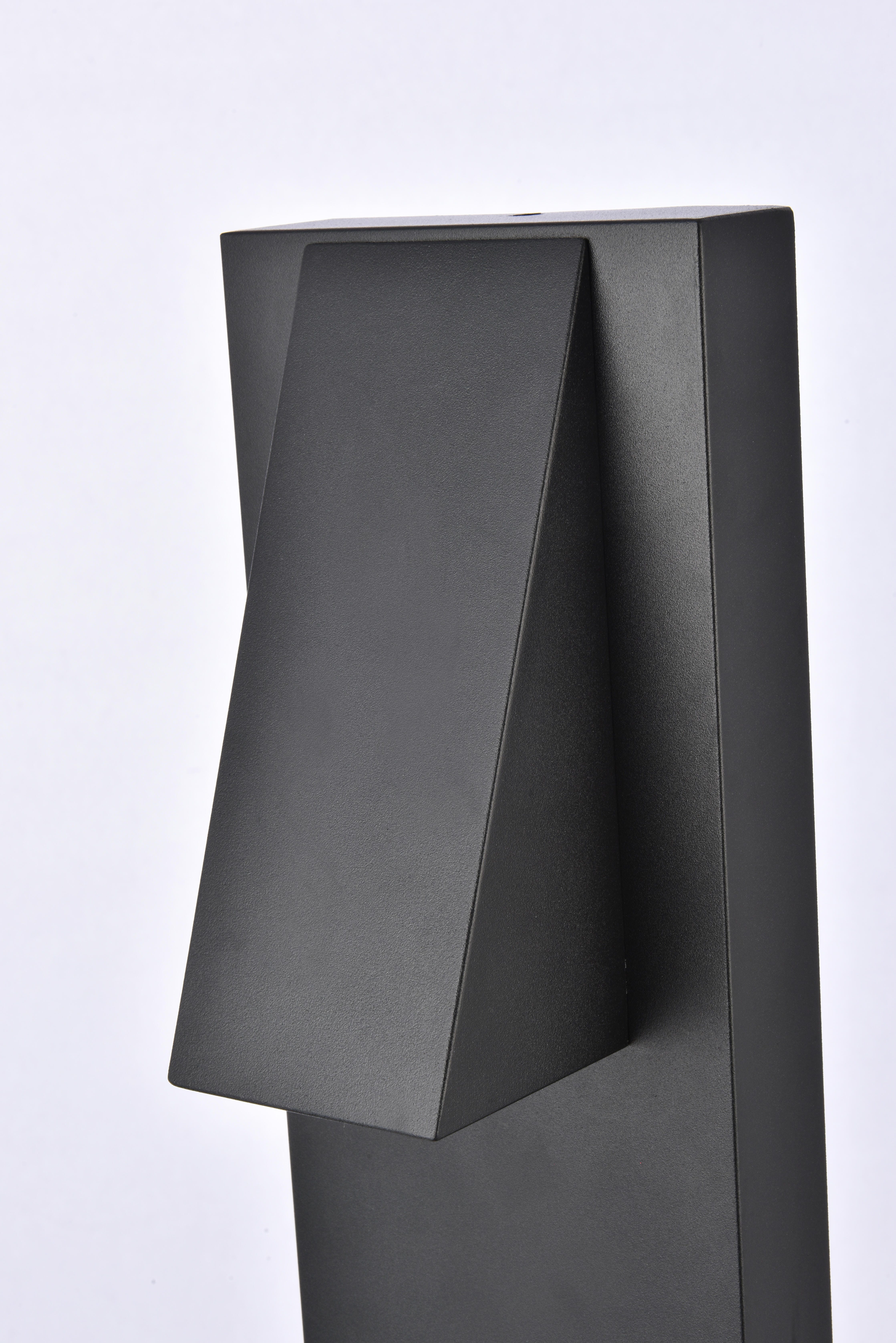 Raine Integrated Led Wall Sconce In Black, Black, large