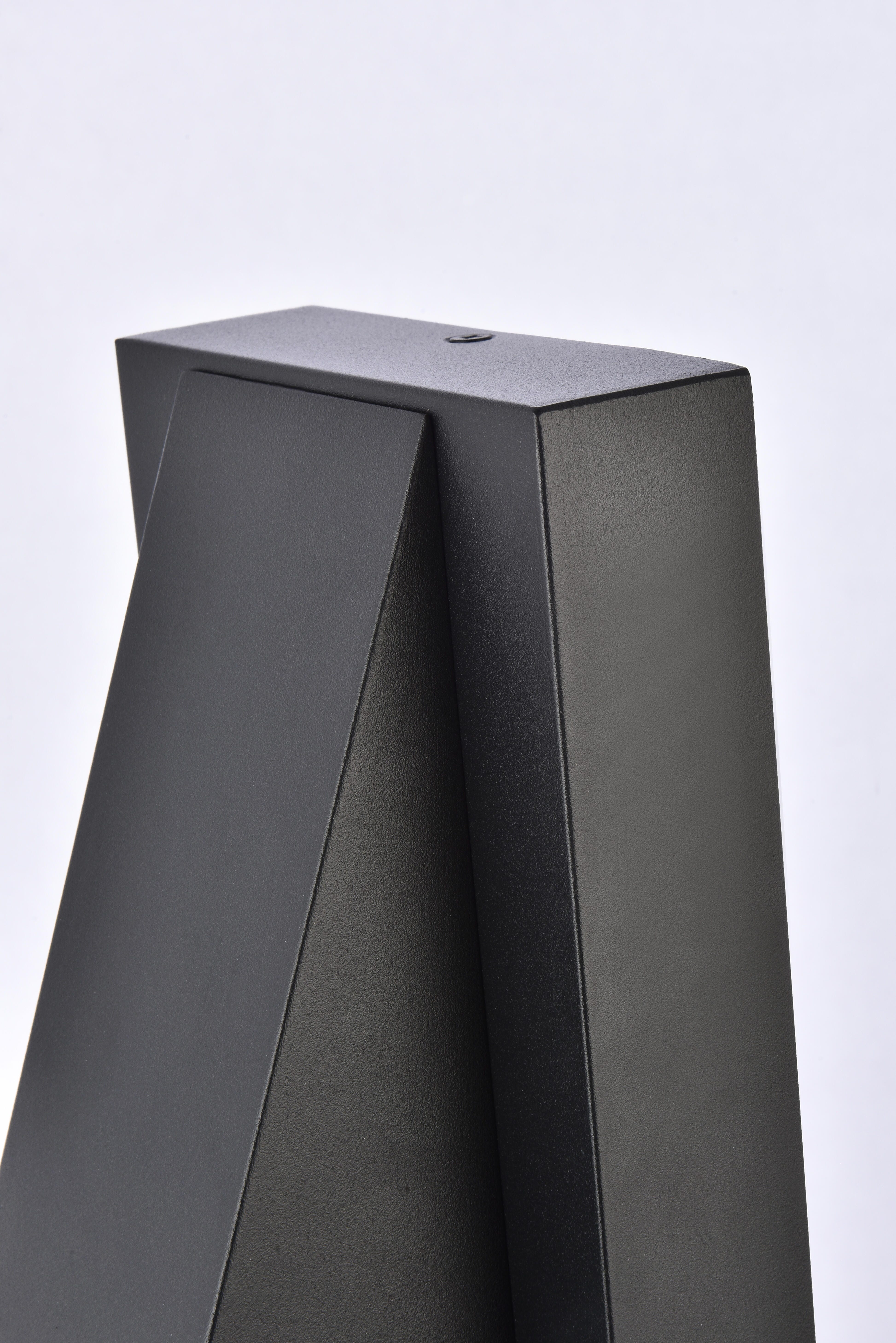 Raine Integrated Led Wall Sconce In Black, Black, large
