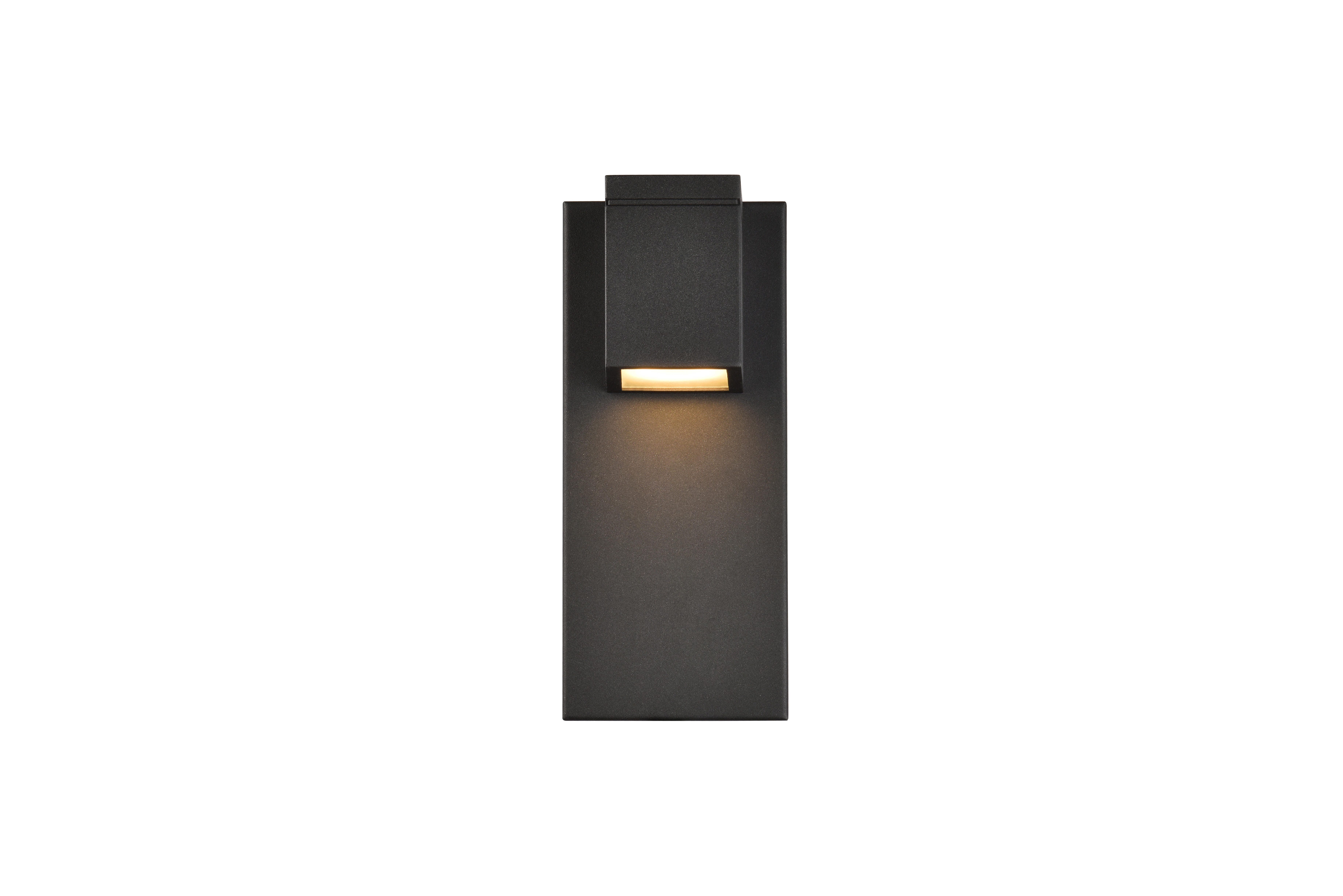 Raine Integrated Led Wall Sconce In Black, Black, large
