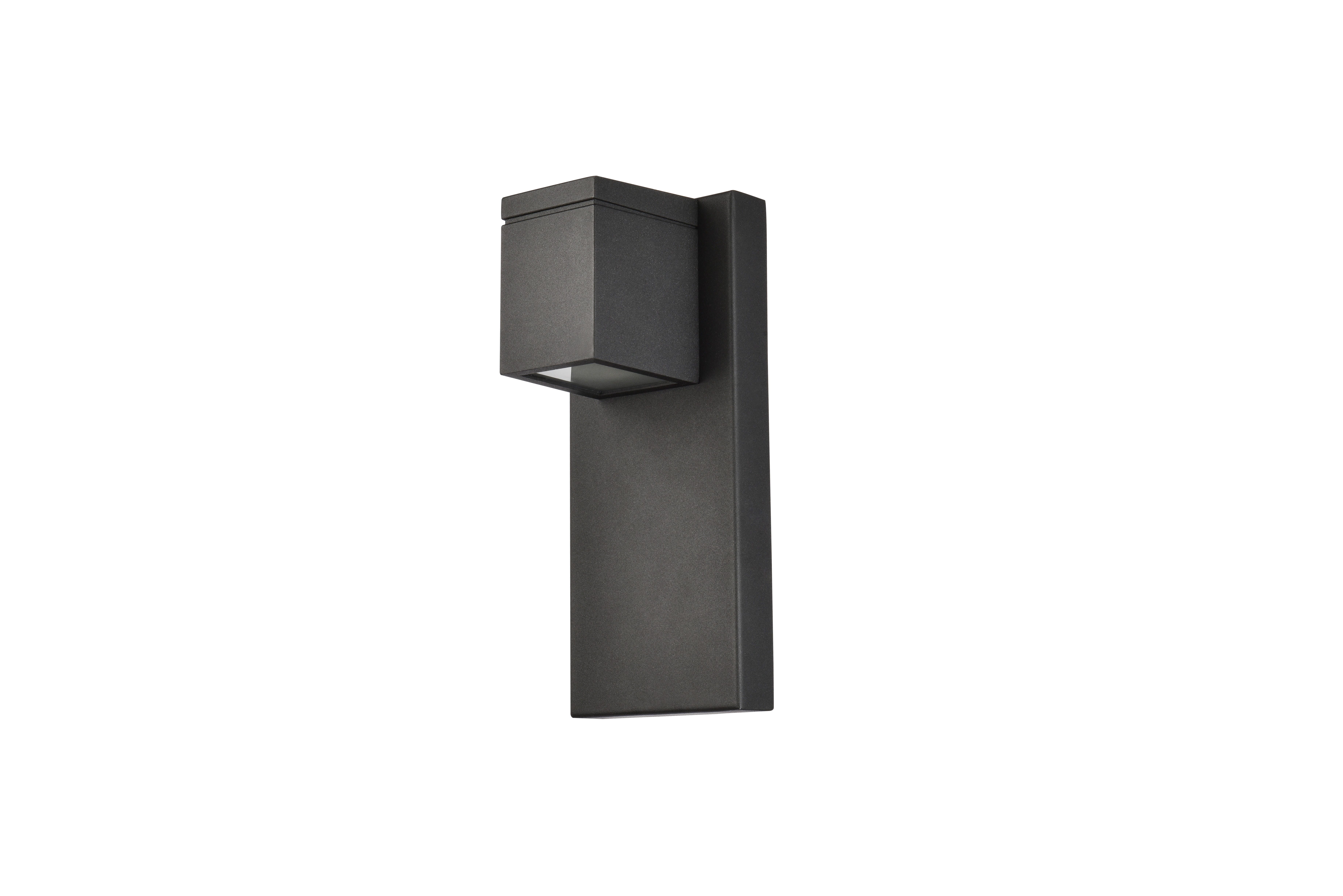 Raine Integrated Led Wall Sconce In Black, Black, large