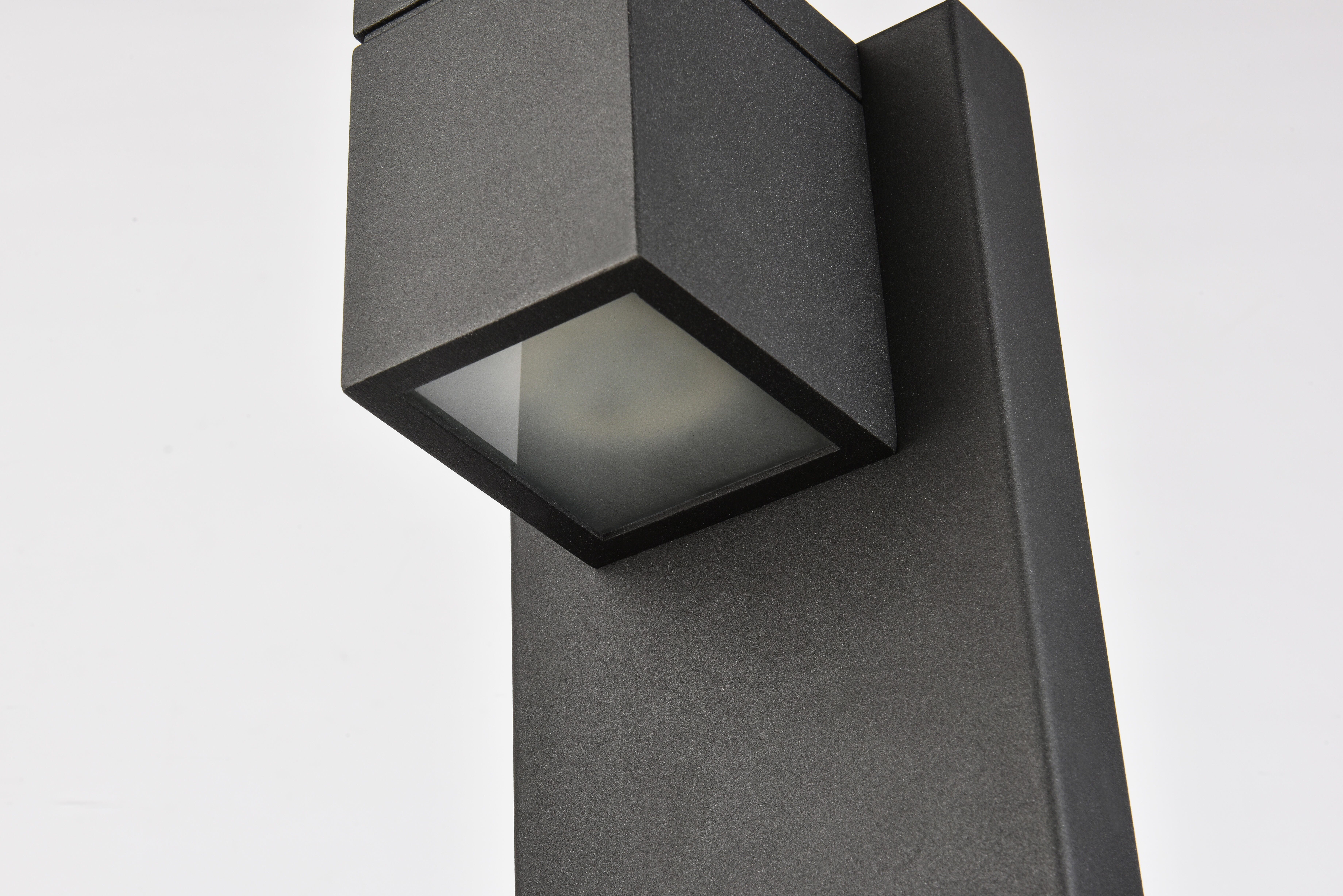 Raine Integrated Led Wall Sconce In Black, Black, large