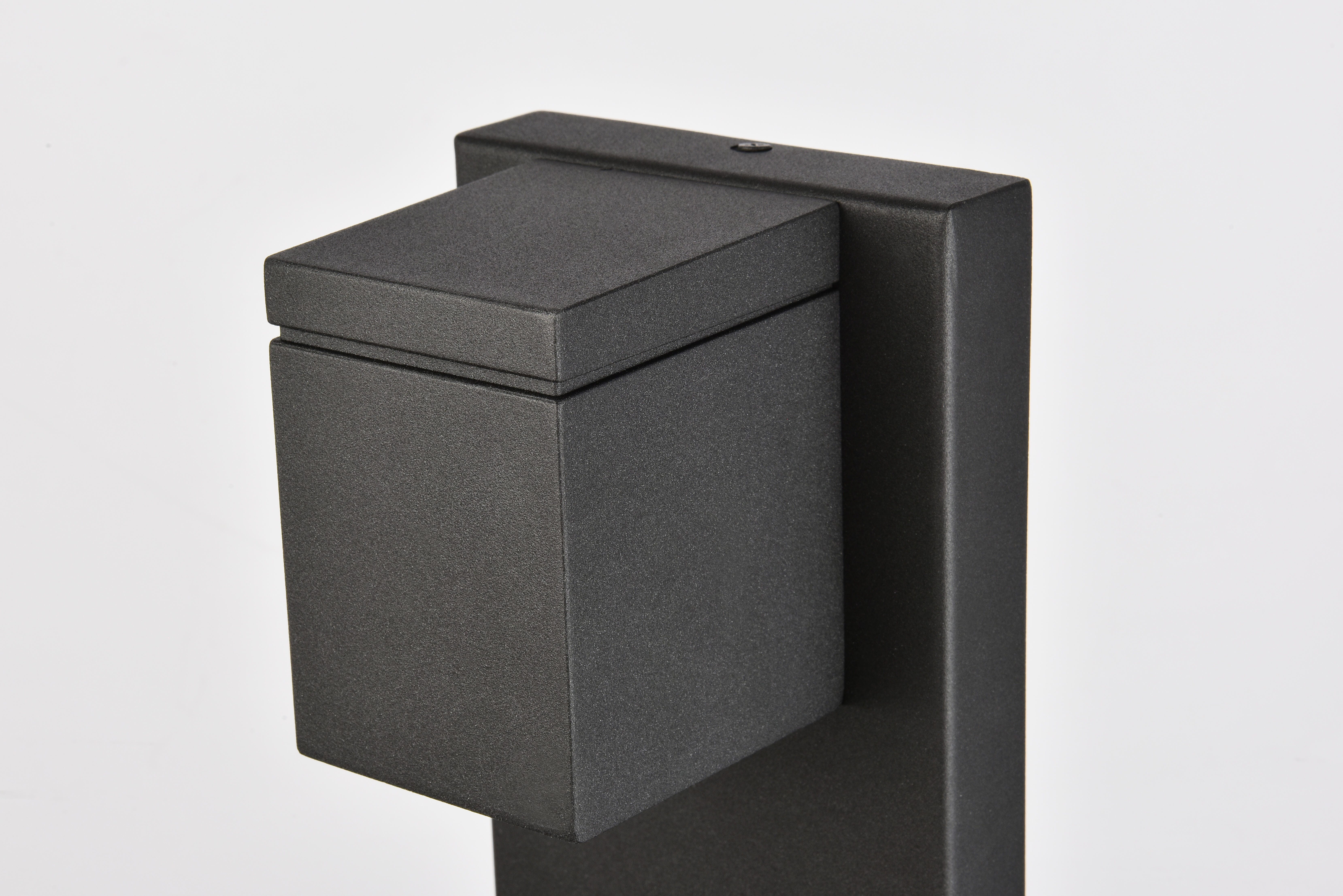 Raine Integrated Led Wall Sconce In Black, Black, large