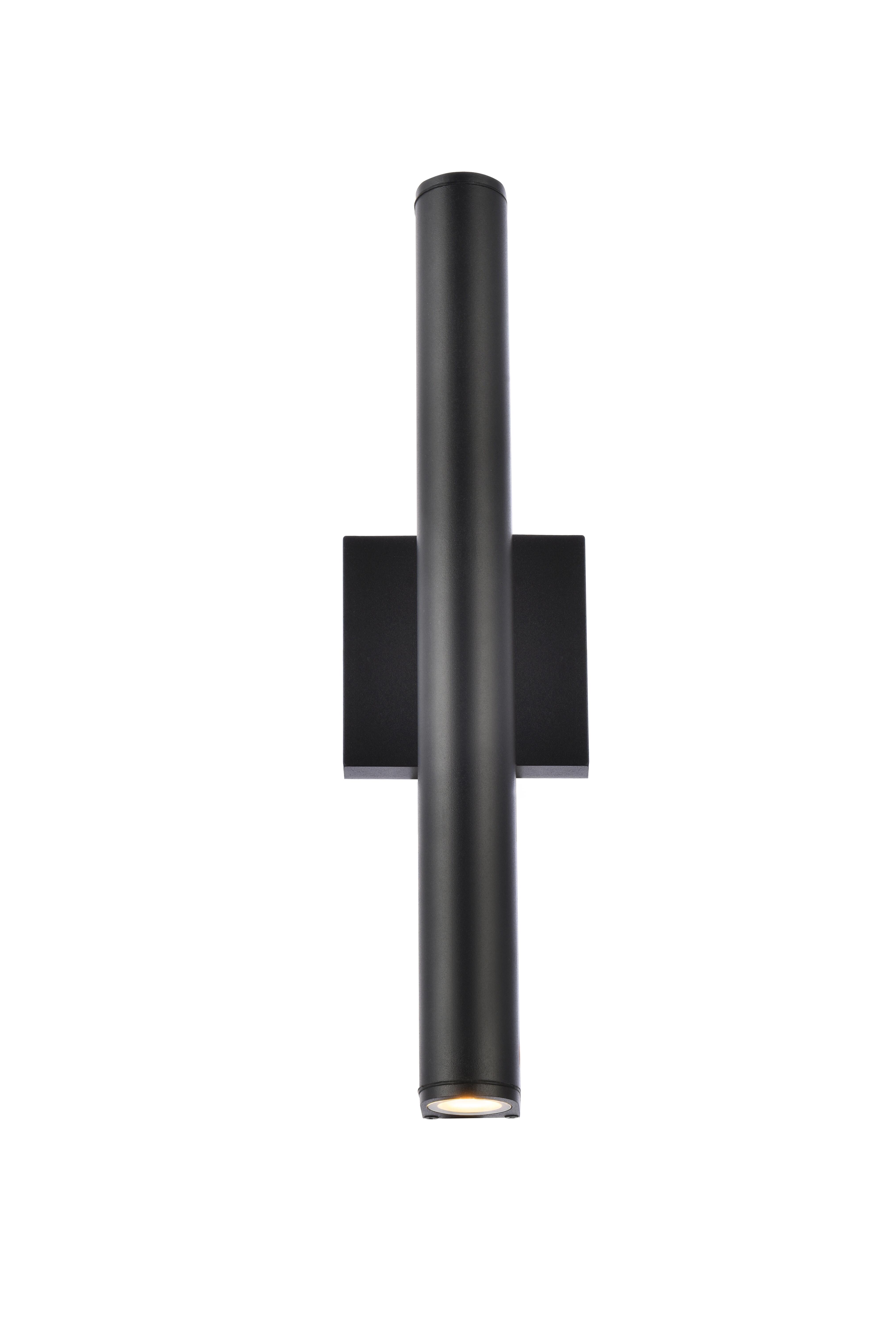 Raine Integrated Led Wall Sconce In Black, Black, large