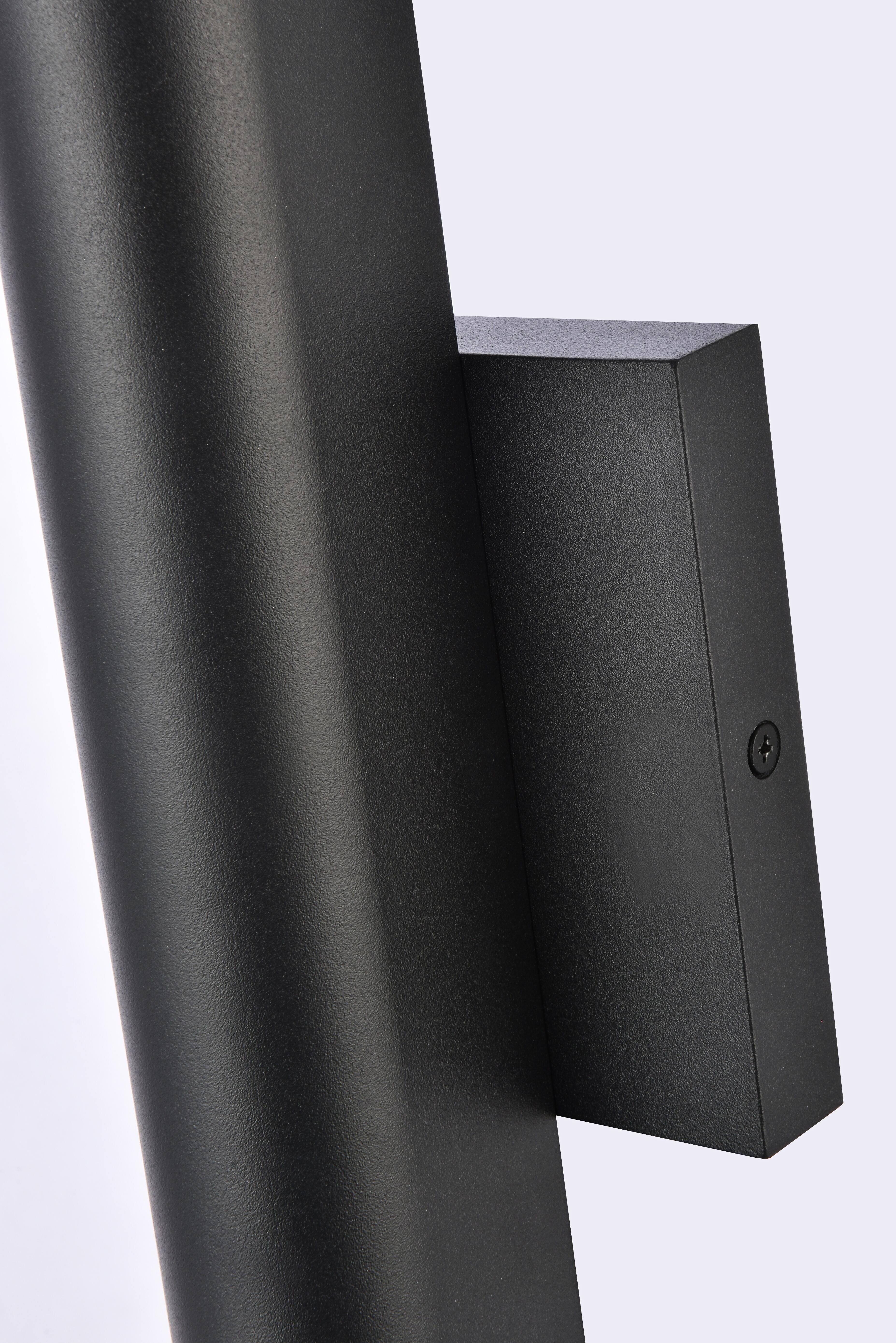 Raine Integrated Led Wall Sconce In Black, Black, large