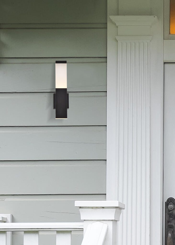 Raine Integrated Led Wall Sconce In Black, , rollover
