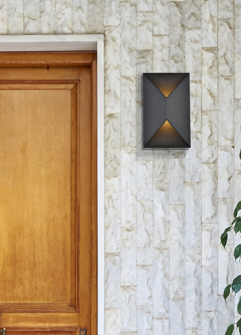 Raine Integrated Led Wall Sconce In Black, Black, rollover