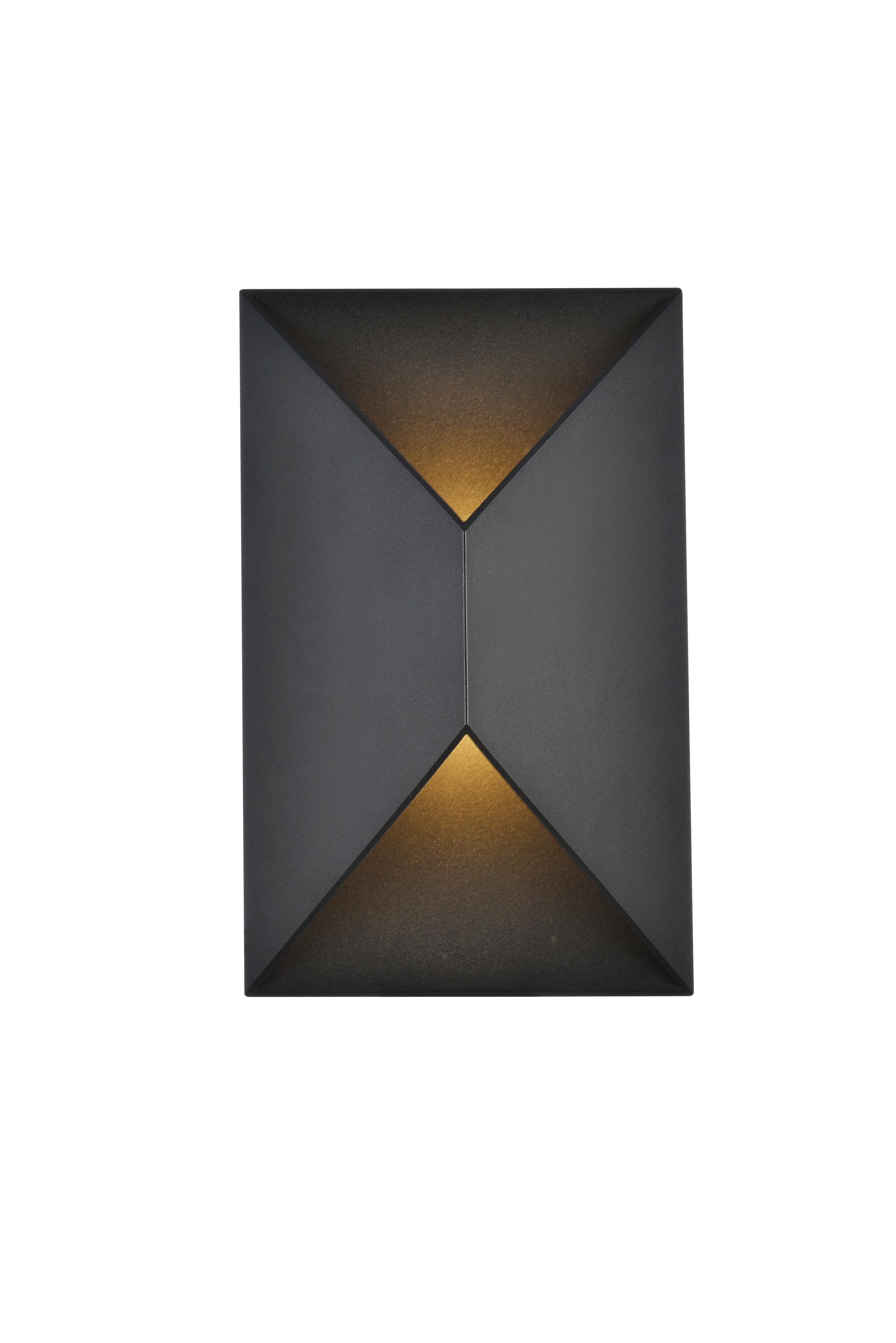 Raine Integrated Led Wall Sconce In Black, Black, large
