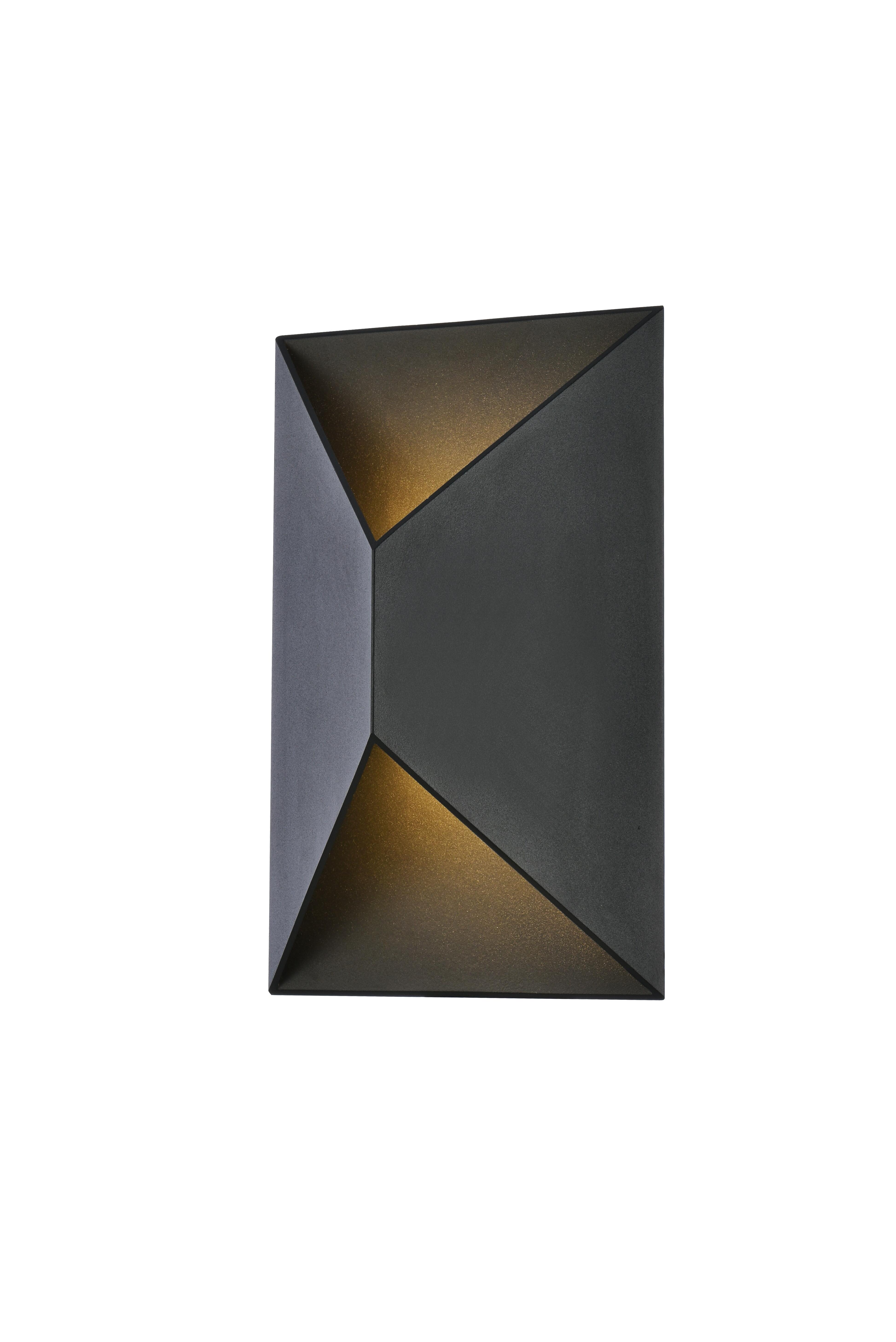 Raine Integrated Led Wall Sconce In Black, Black, large