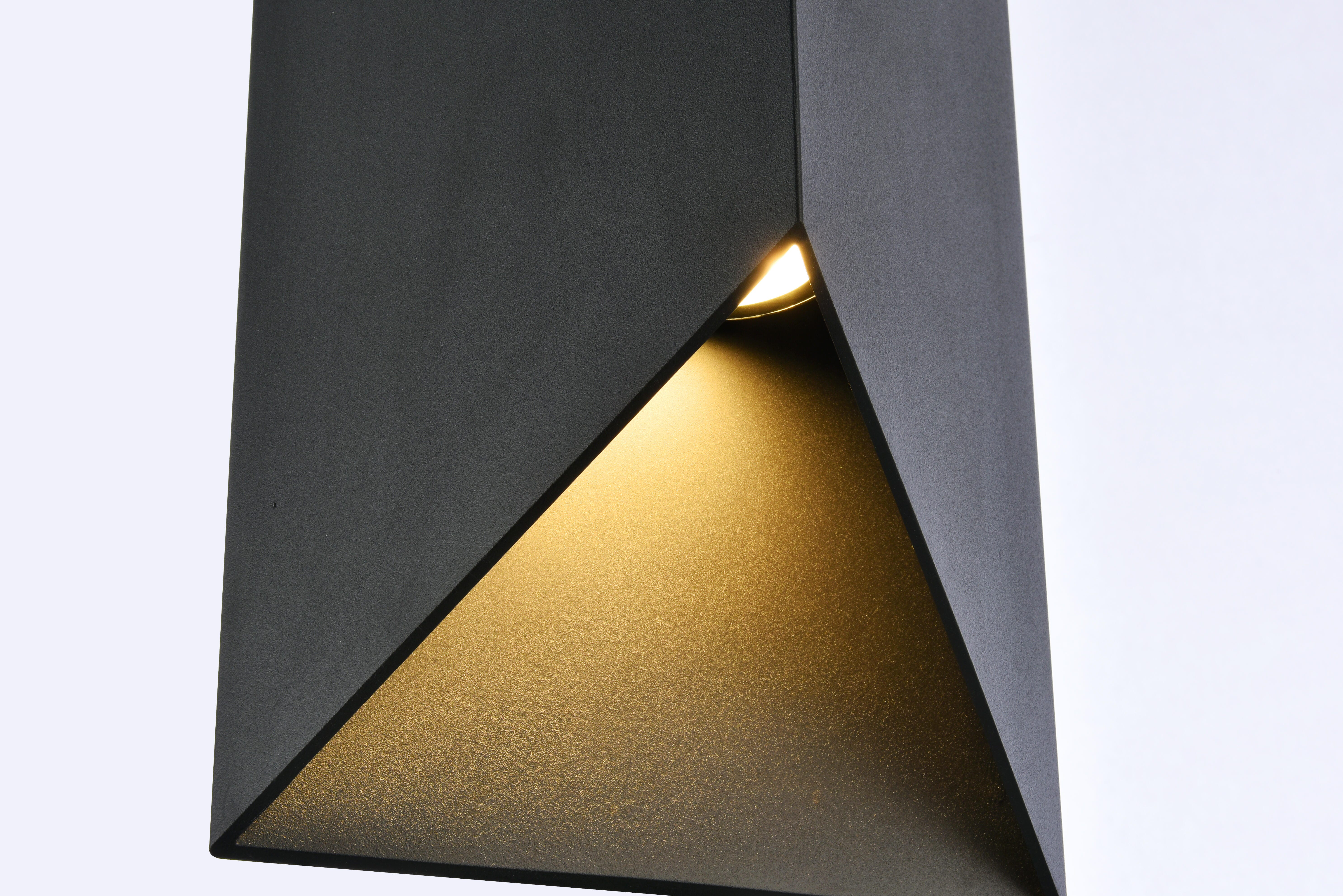 Raine Integrated Led Wall Sconce In Black, Black, large