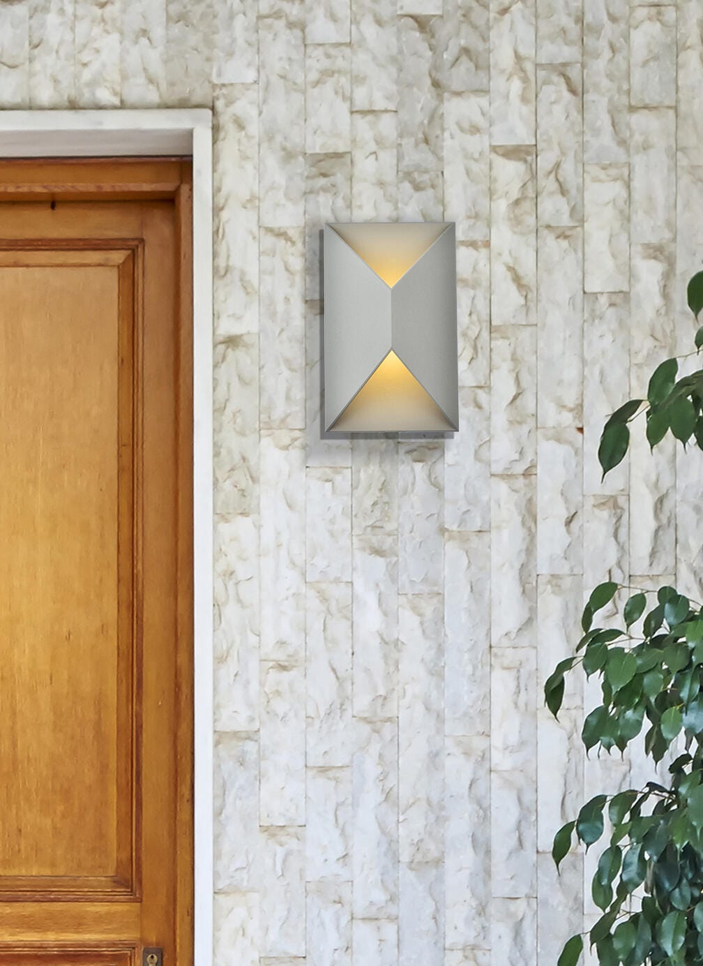 Raine Integrated Led Wall Sconce In Silver, Silver, rollover