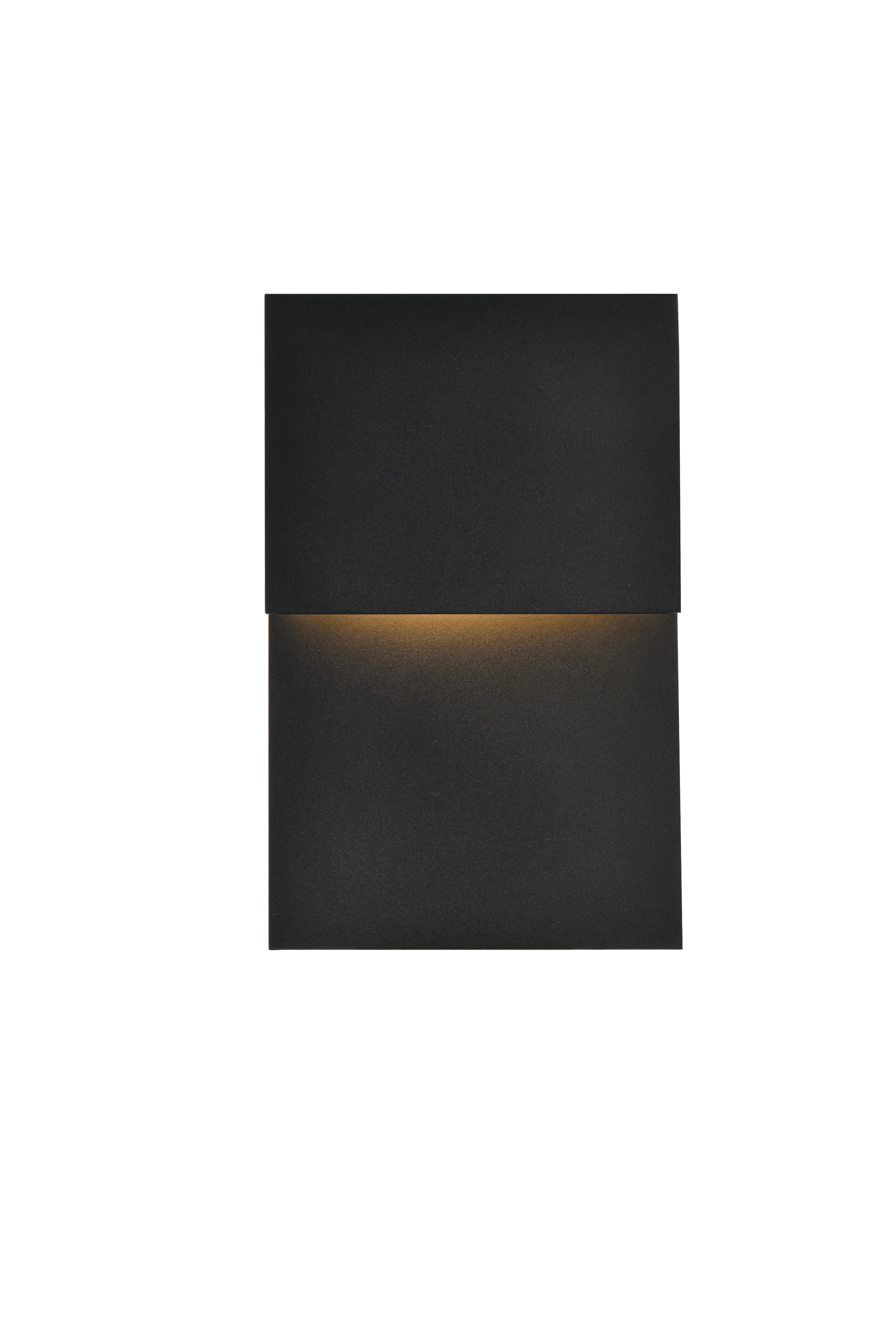 Raine Integrated Led Wall Sconce In Black, Black, large