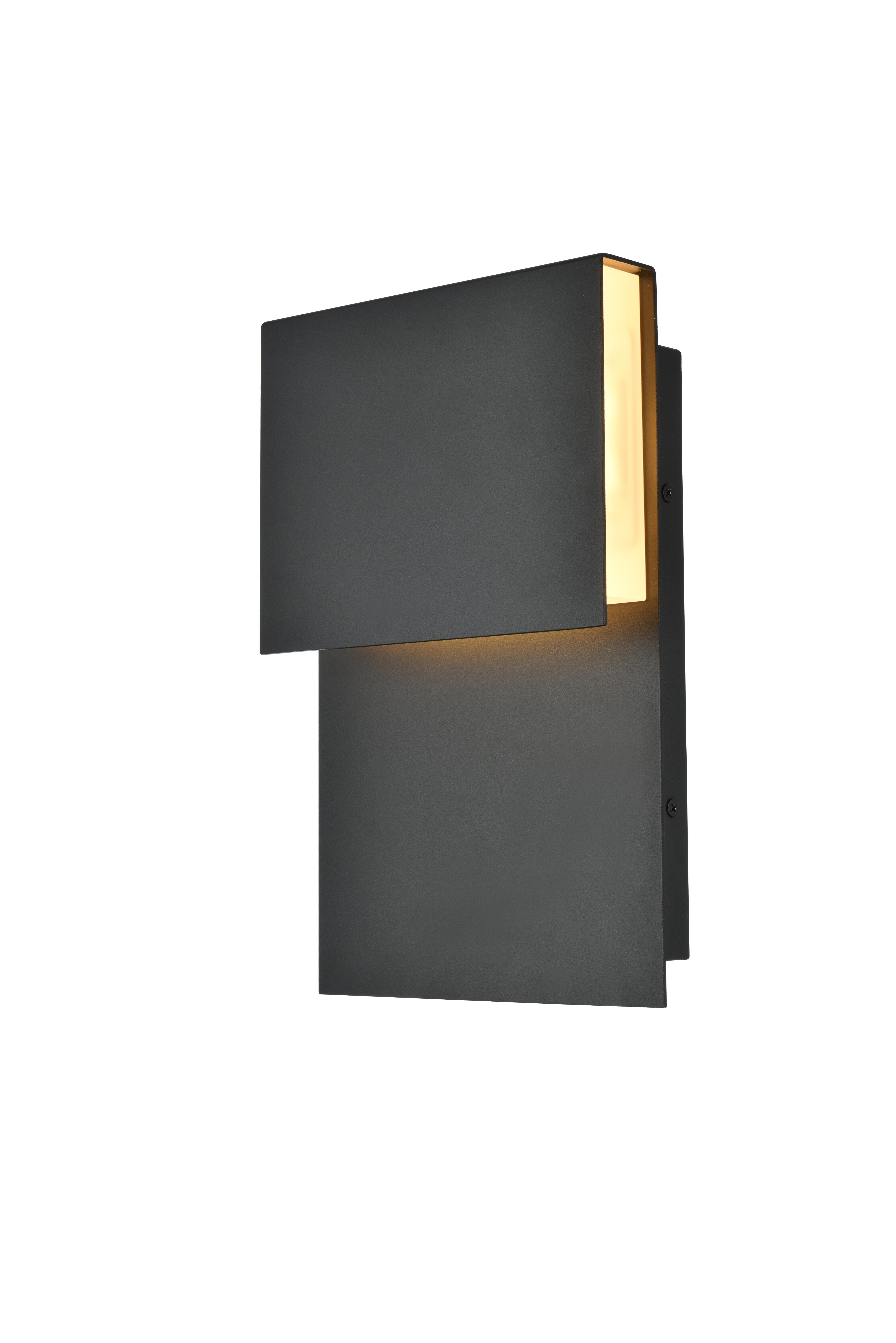 Raine Integrated Led Wall Sconce In Black, Black, large