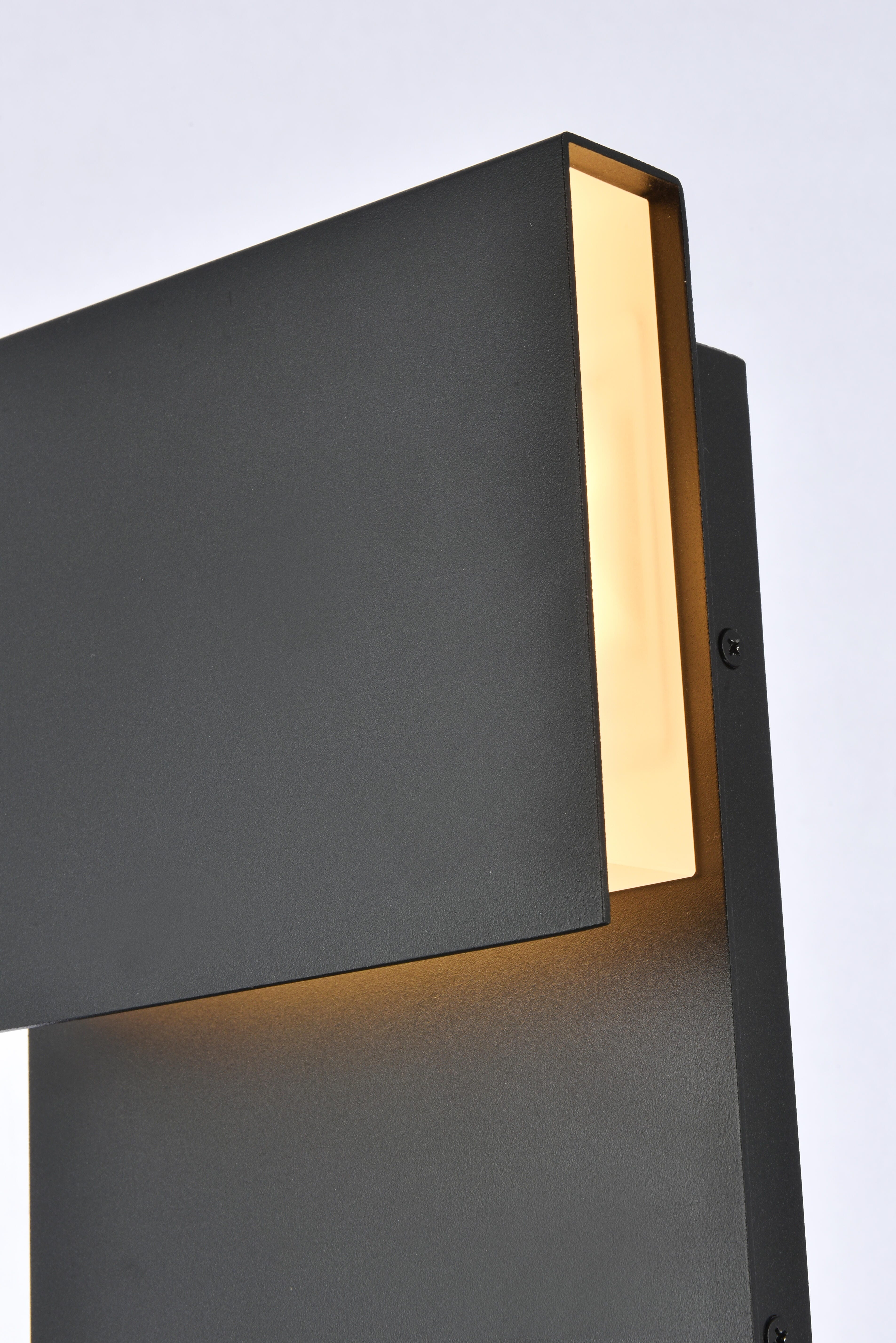 Raine Integrated Led Wall Sconce In Black, Black, large