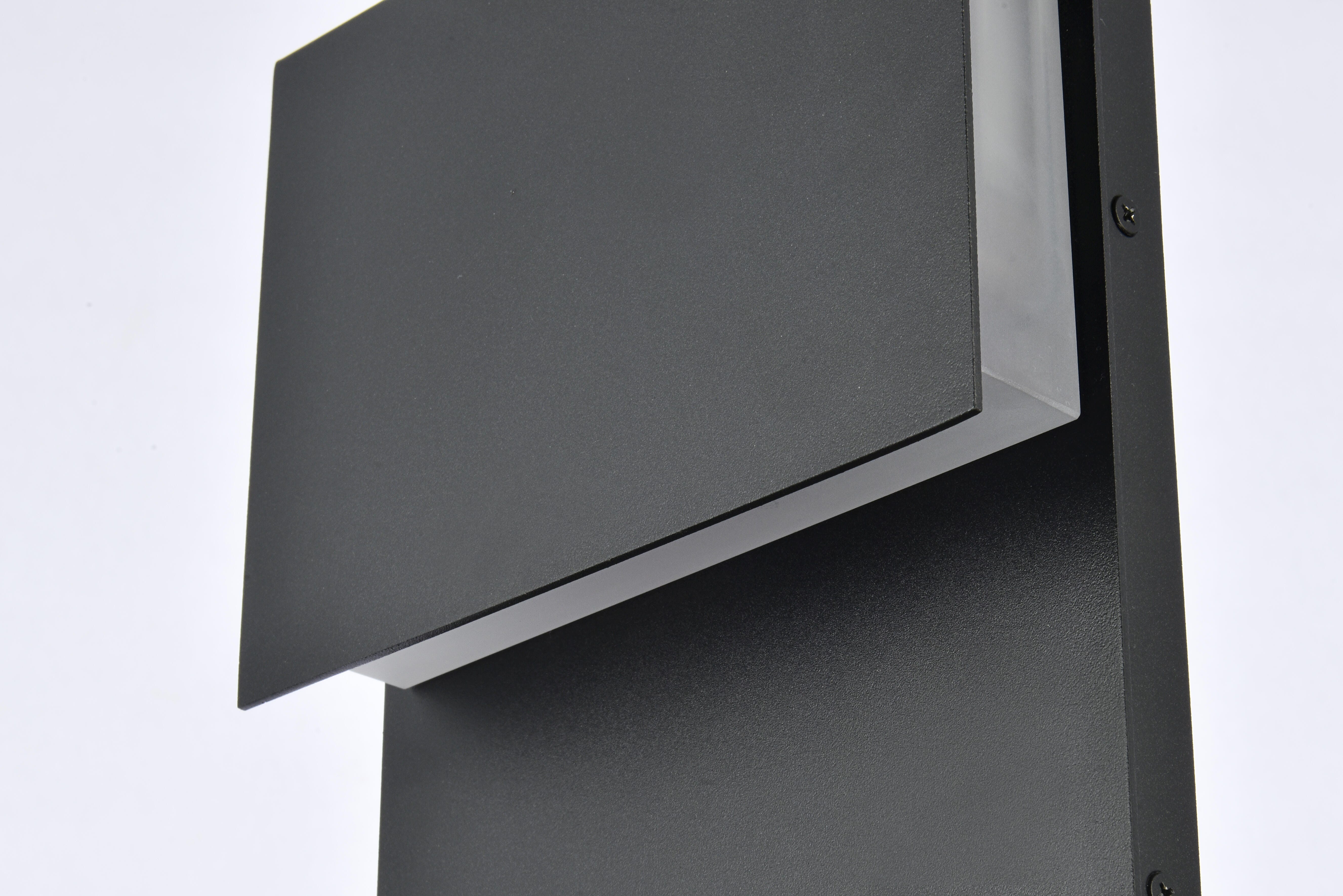 Raine Integrated Led Wall Sconce In Black, Black, large