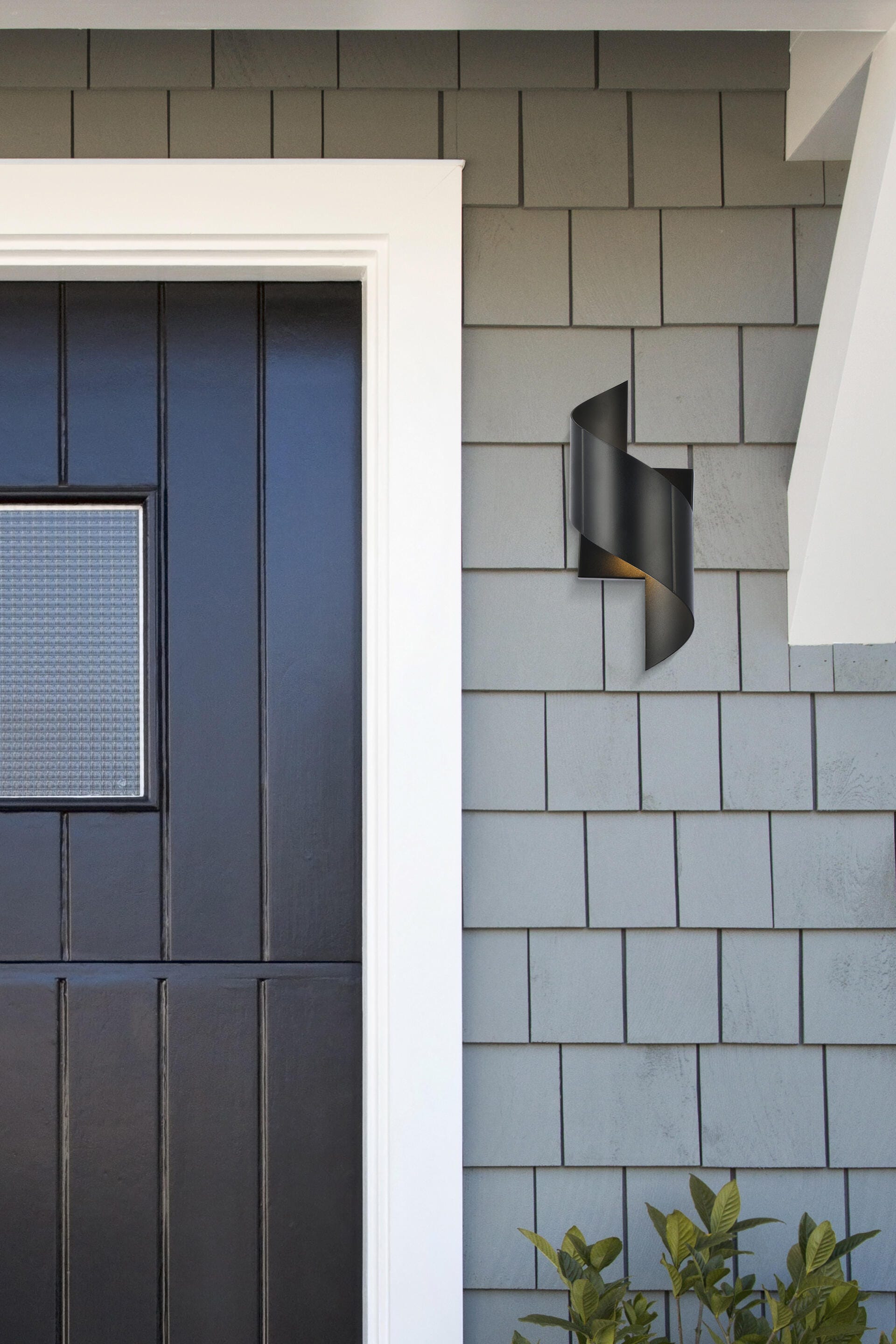Raine Integrated Led Wall Sconce In Black, Black, rollover