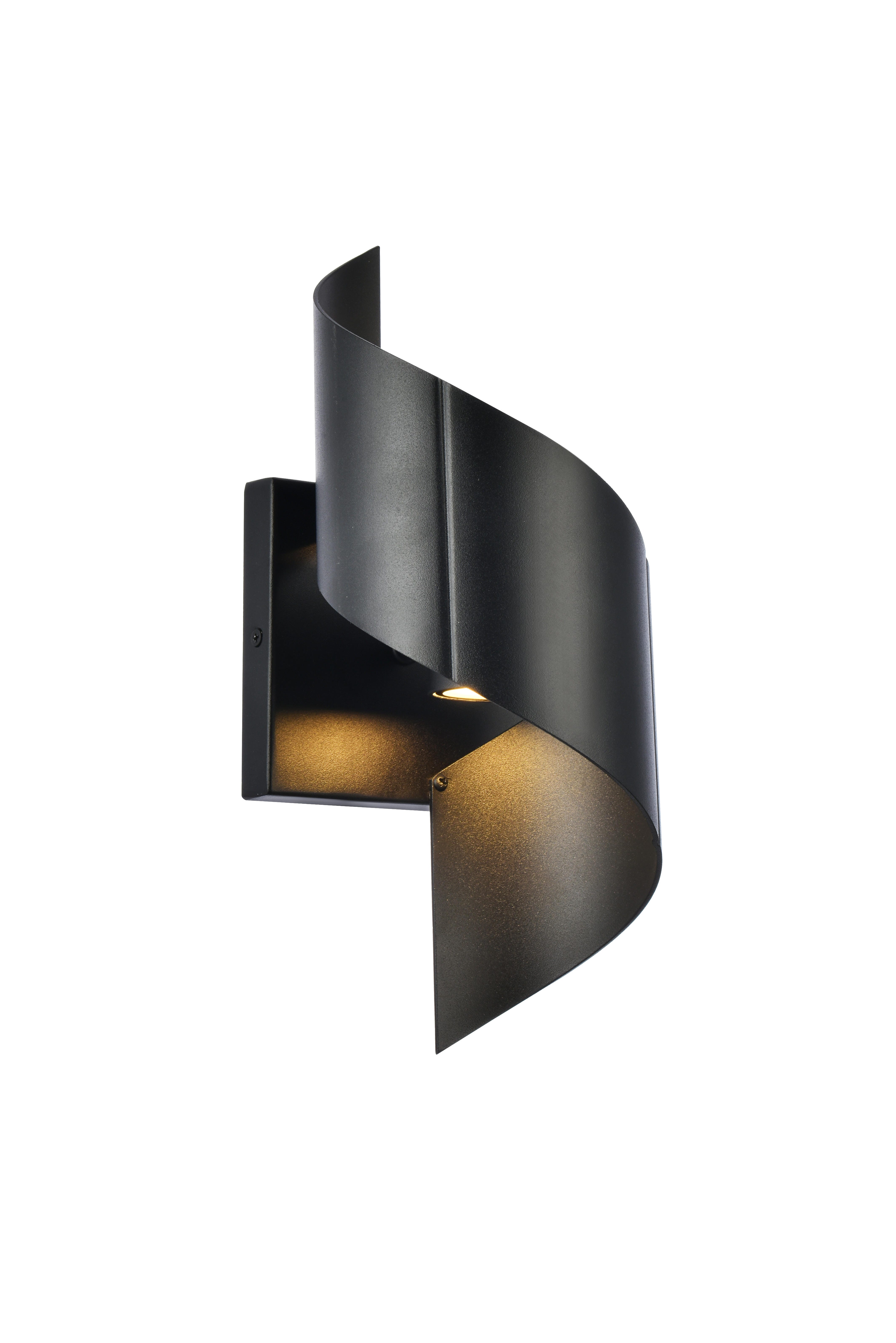 Raine Integrated Led Wall Sconce In Black, Black, large