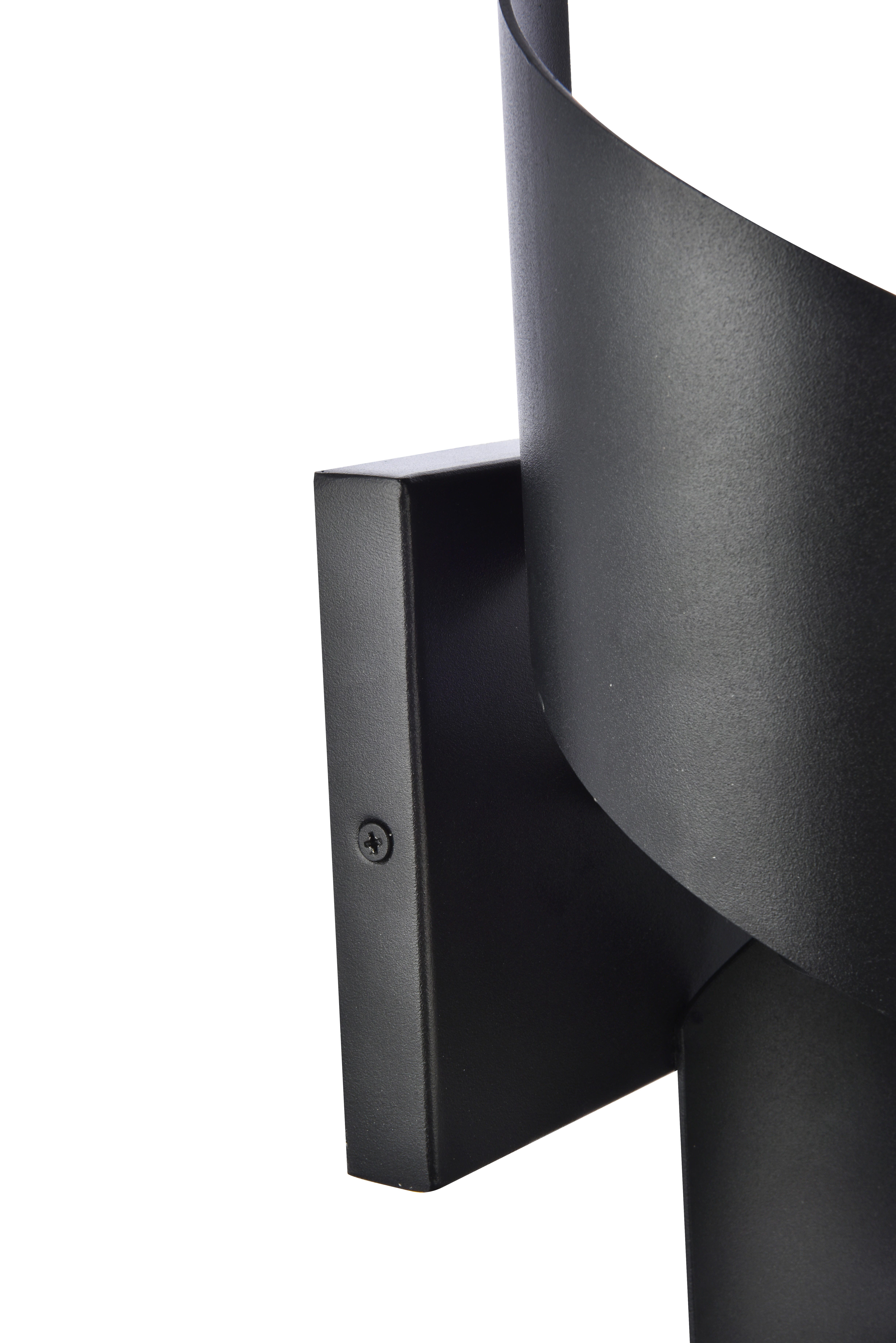 Raine Integrated Led Wall Sconce In Black, Black, large